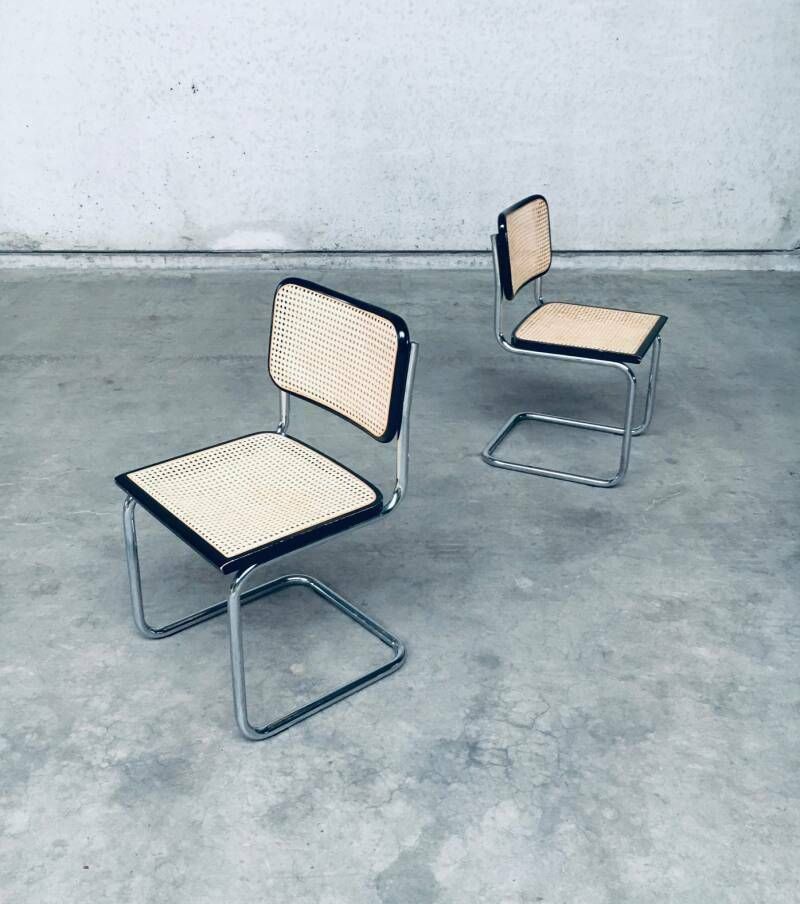 photo for sale Bauhaus Design Cesca Eetkamerstoelen Set, Italië Jaren 1980