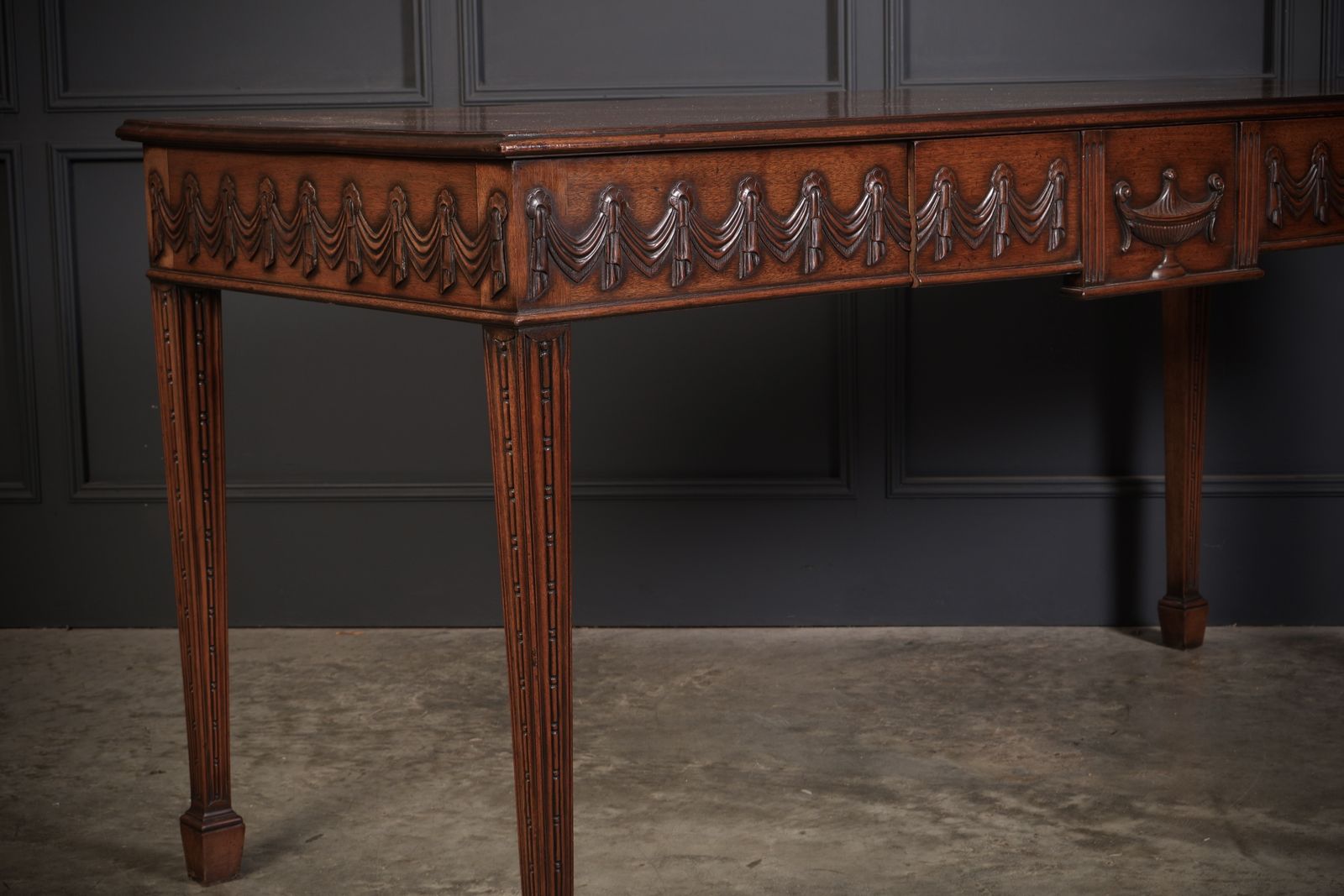 Large Sheraton Style Mahogany Serving Table photo for sale