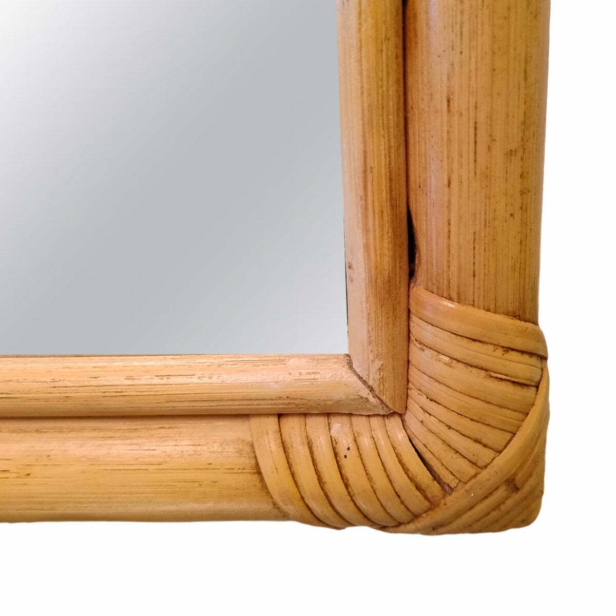 1960s Gorgeous Bamboo And Rattan Mirror And Console. Made In Italy photo 857.0