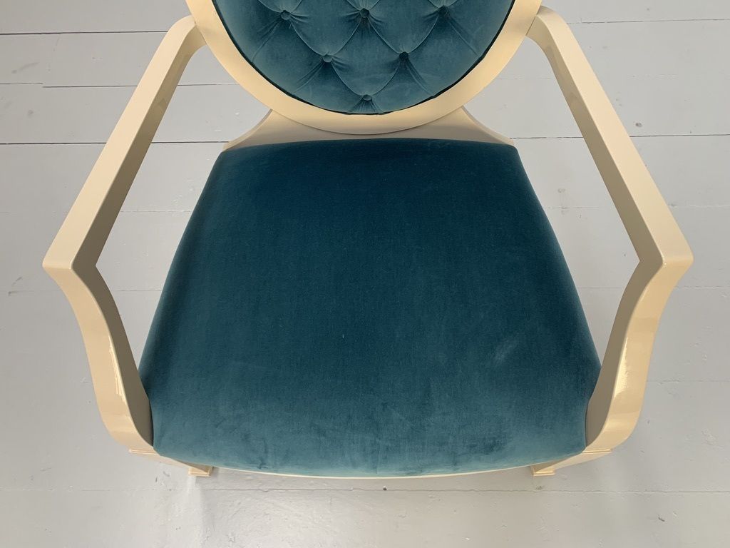 photo for sale Fendi Casa Occasional/Bedroom Armchair – In Blue Velvet