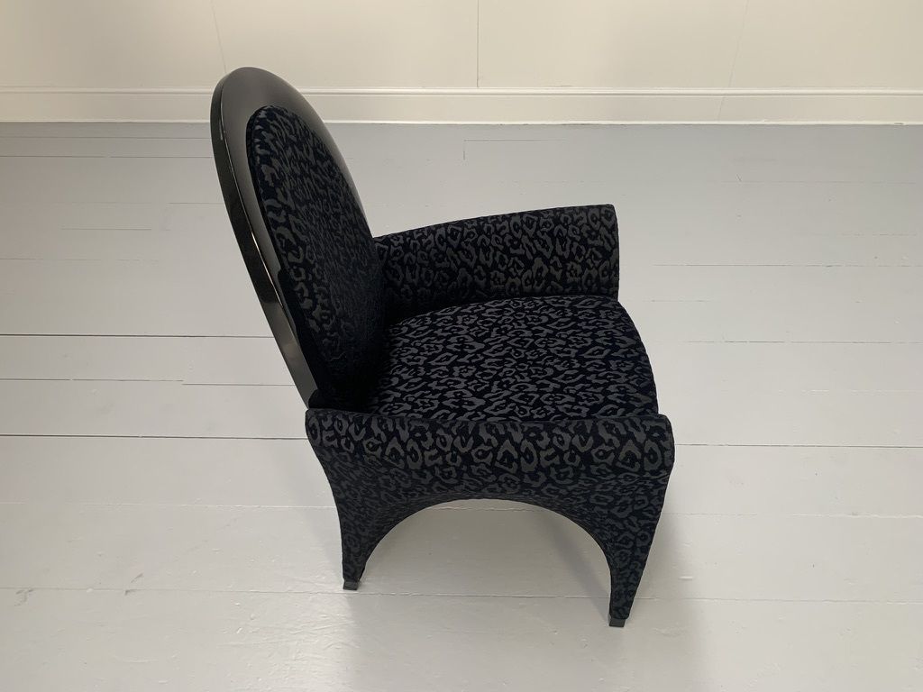 Fendi Casa Armchair – In Black Dark Grey Motif Fabric photo buy