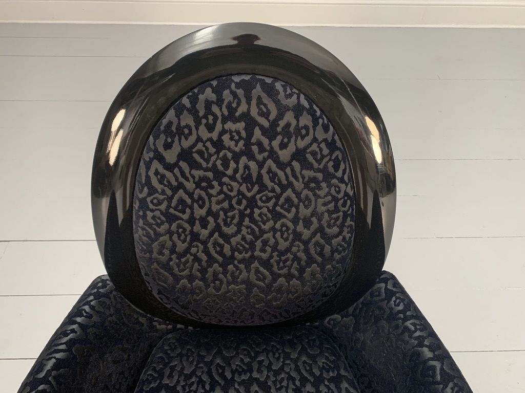 photo furniture Fendi Casa Armchair – In Black Dark Grey Motif Fabric