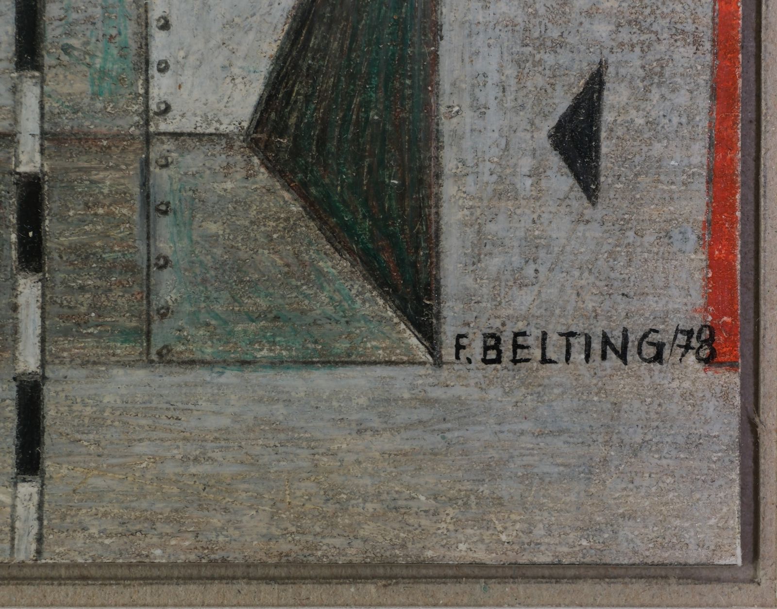 Franz Belting Abstract Wax Colours Hannover Projekt Verm 1978 Industrial photo for sale