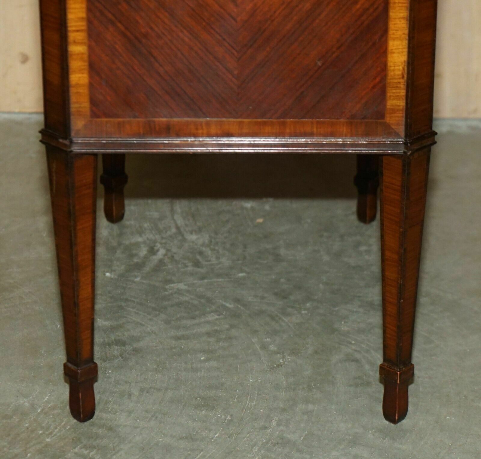 2950.0 Antique Cir 1920 Faux Stack Of Books Leather Carrara Marble Side Table Drawers photo