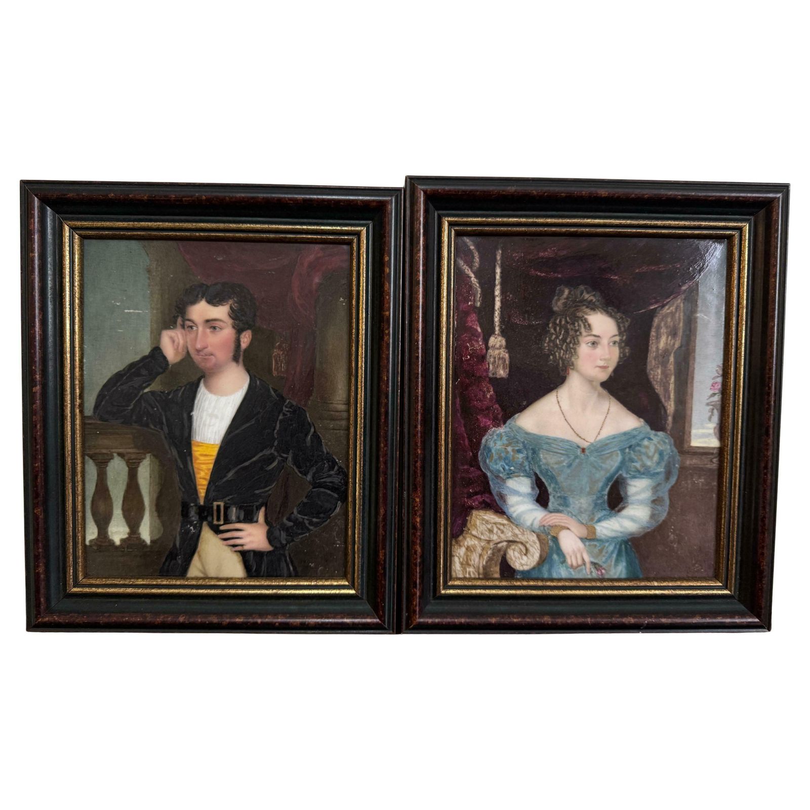 Pair 19th Century Derby Porcelain Plaques By William Corden