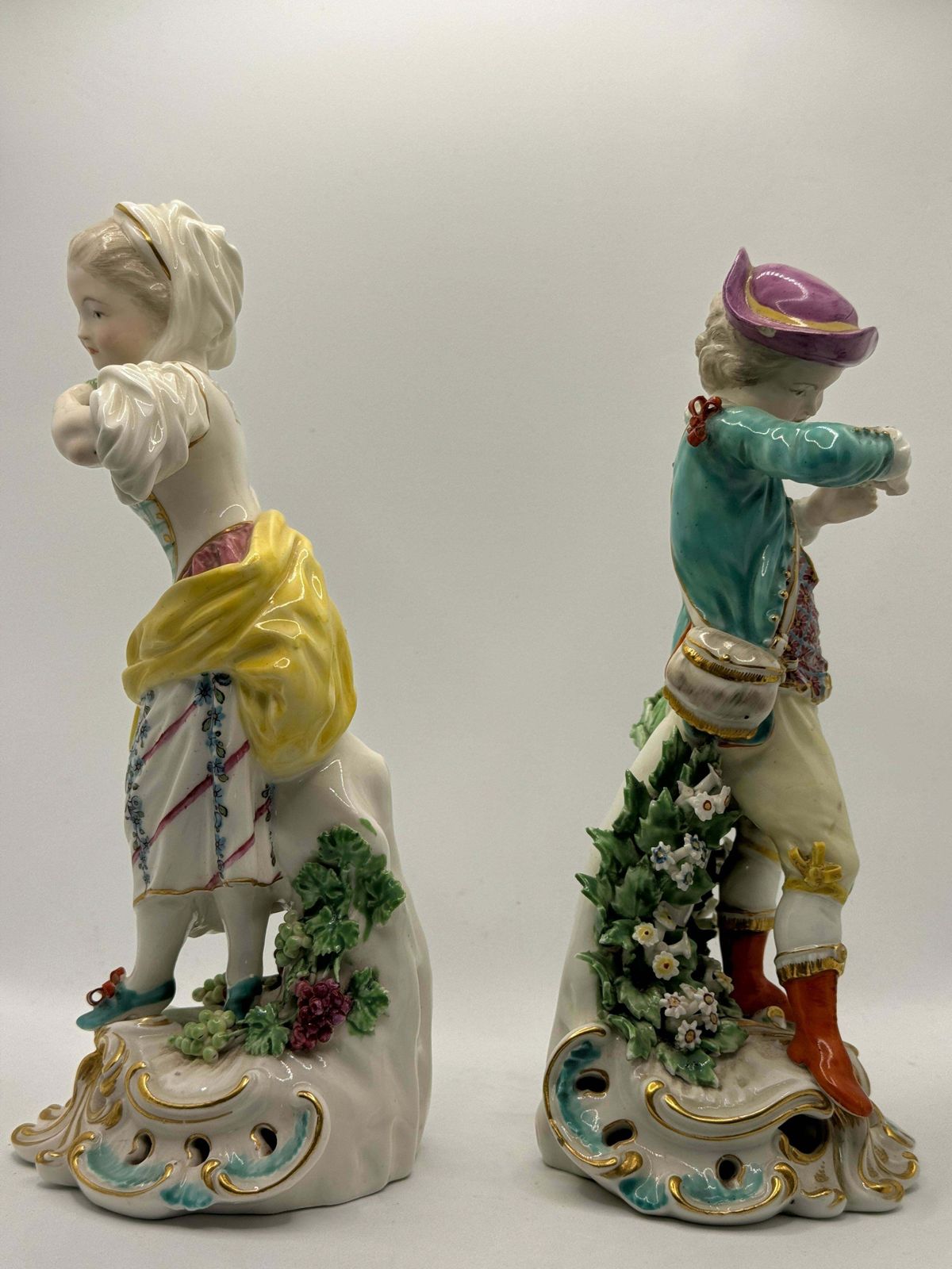 Pair Of 19th Century Samson Derby Figures Of Autumn & Spring photo for sale