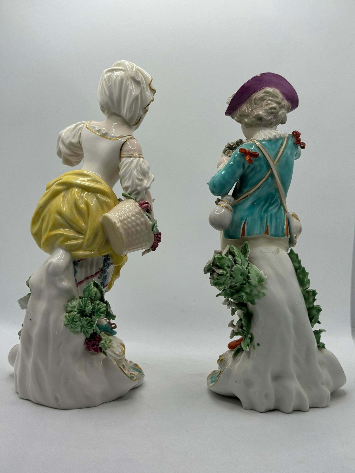 Pair Of 19th Century Samson Derby Figures Of Autumn & Spring photo vinterior