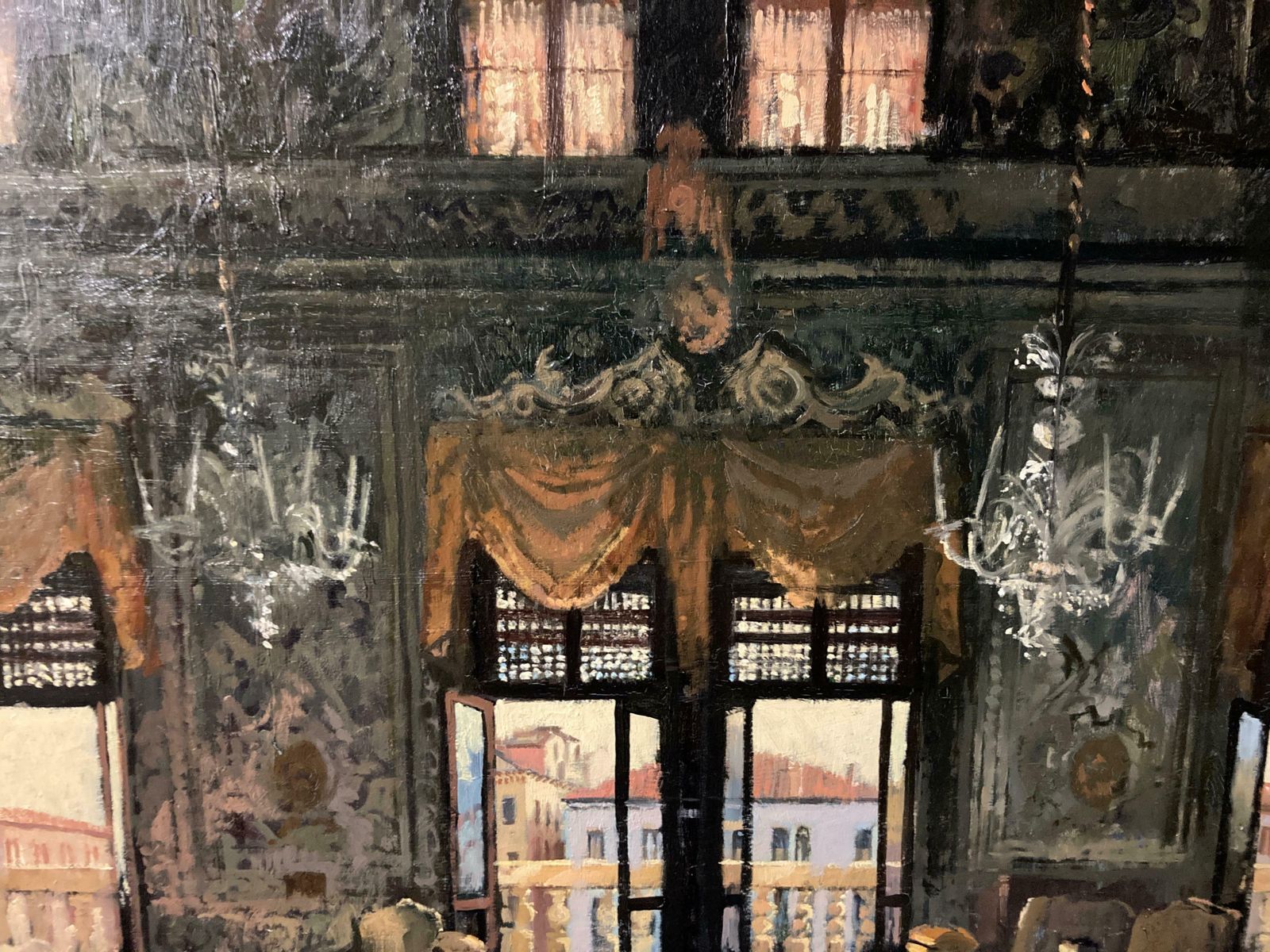 The Salone Grande, Palazzo Barbaro, Afternoon By Peter Kuhfeld (B 1952) photo Art