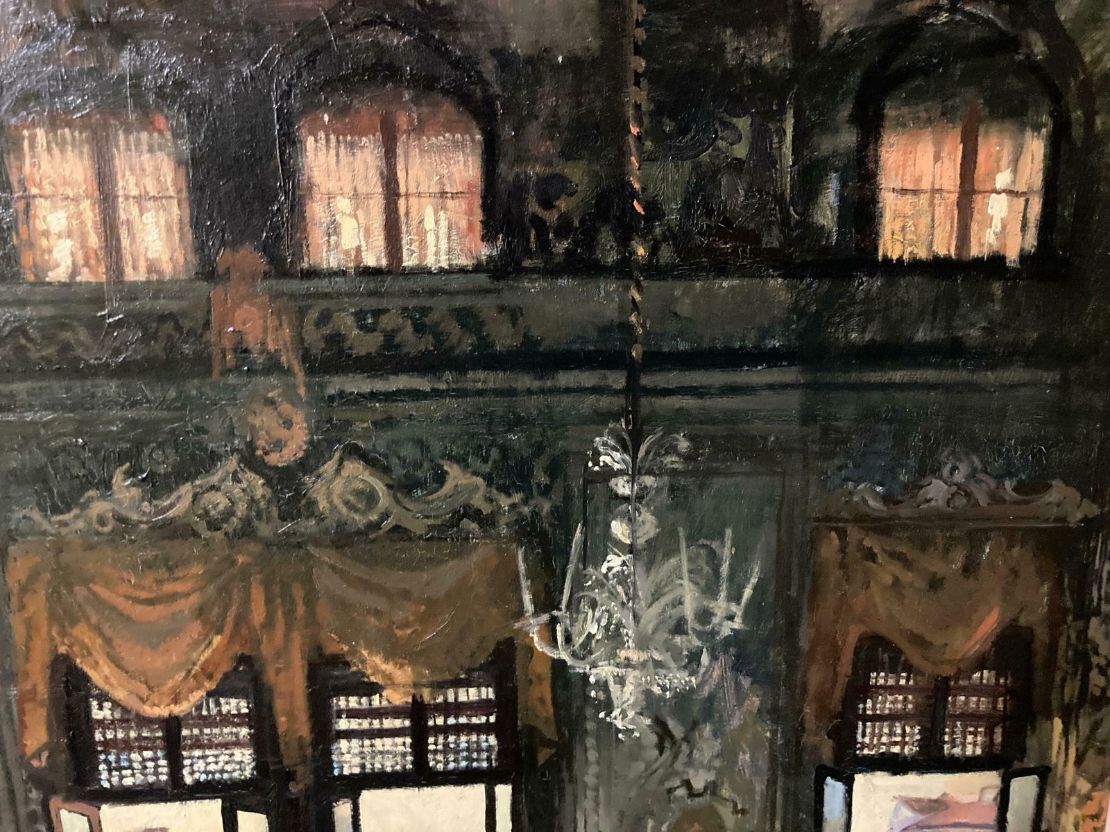 The Salone Grande, Palazzo Barbaro, Afternoon By Peter Kuhfeld (B 1952) photo vinterior