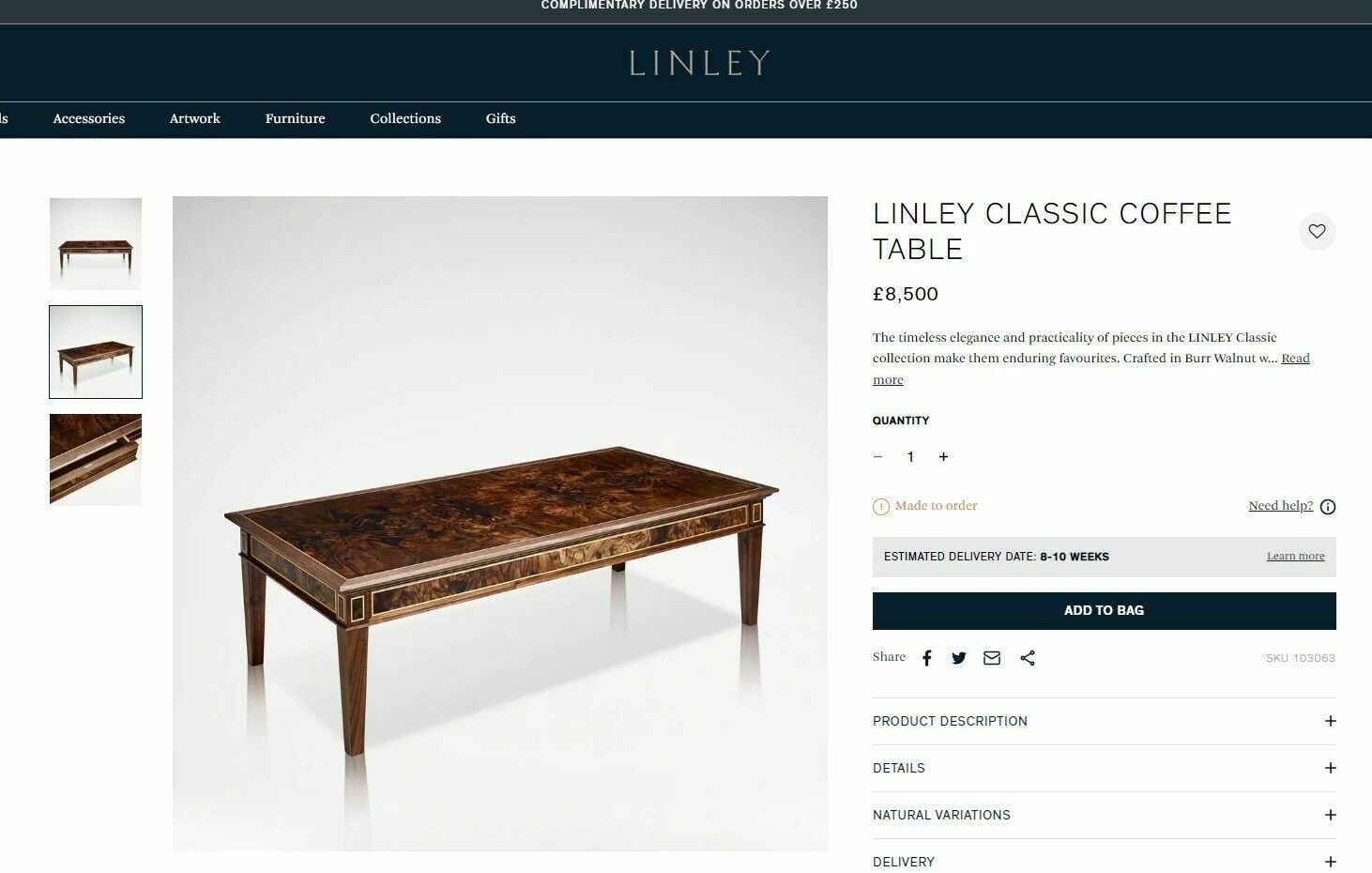 Rrp £8,500 Viscount David Linley Classic Cofee Table For Light Restoration photo furniture
