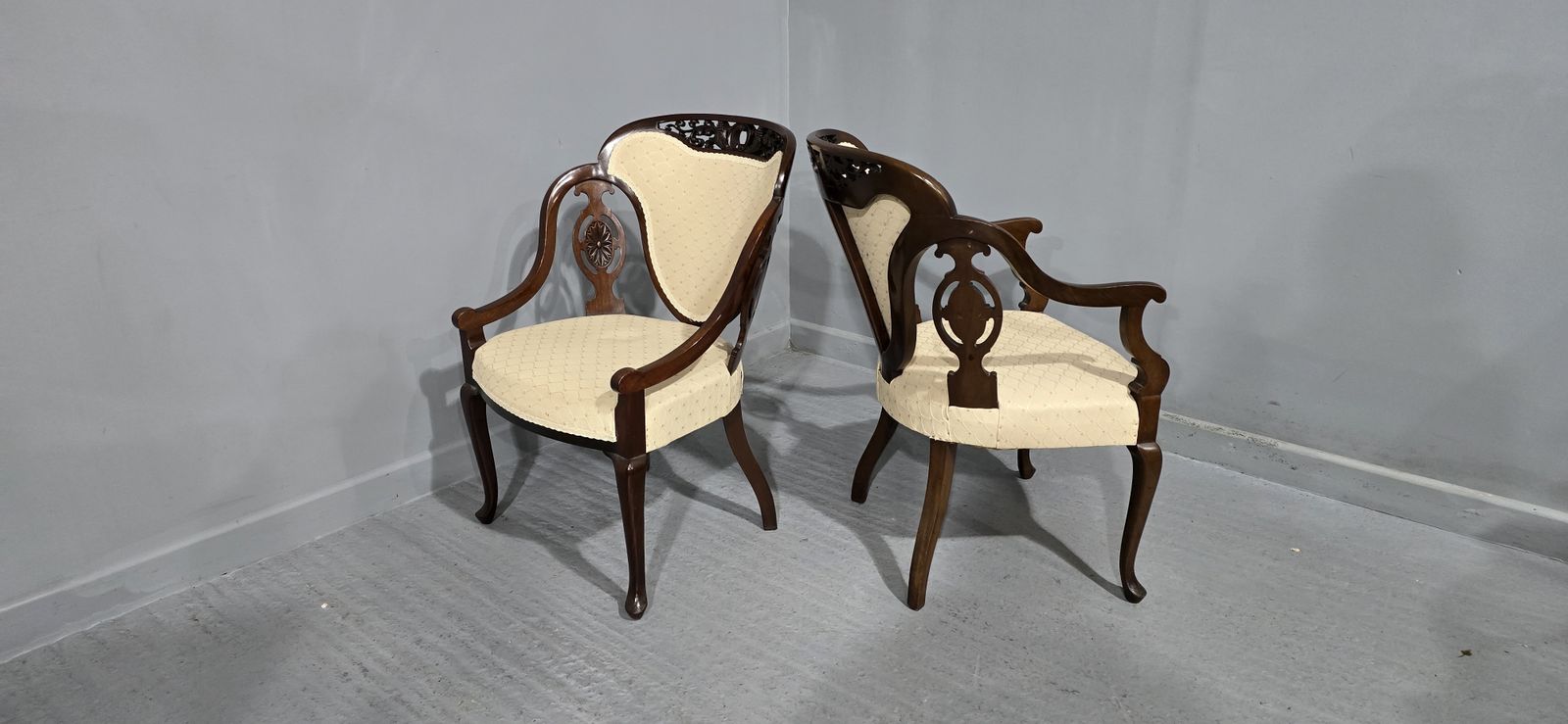 Stunning Ladies And Gents Elbow Chairs photo vintage
