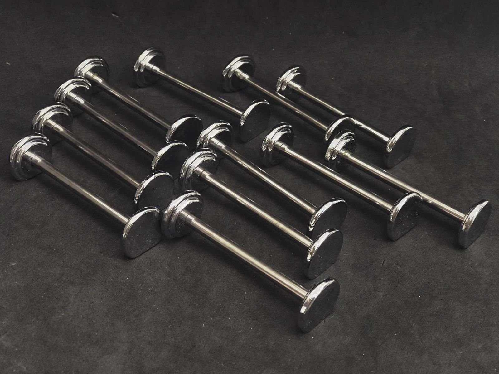 Vintage Knife Rests Art Deco Style, Set 12 Mid Century Chromed Stainless Steel Retro Table, Wedding Gift, Gift For Her Family Gift