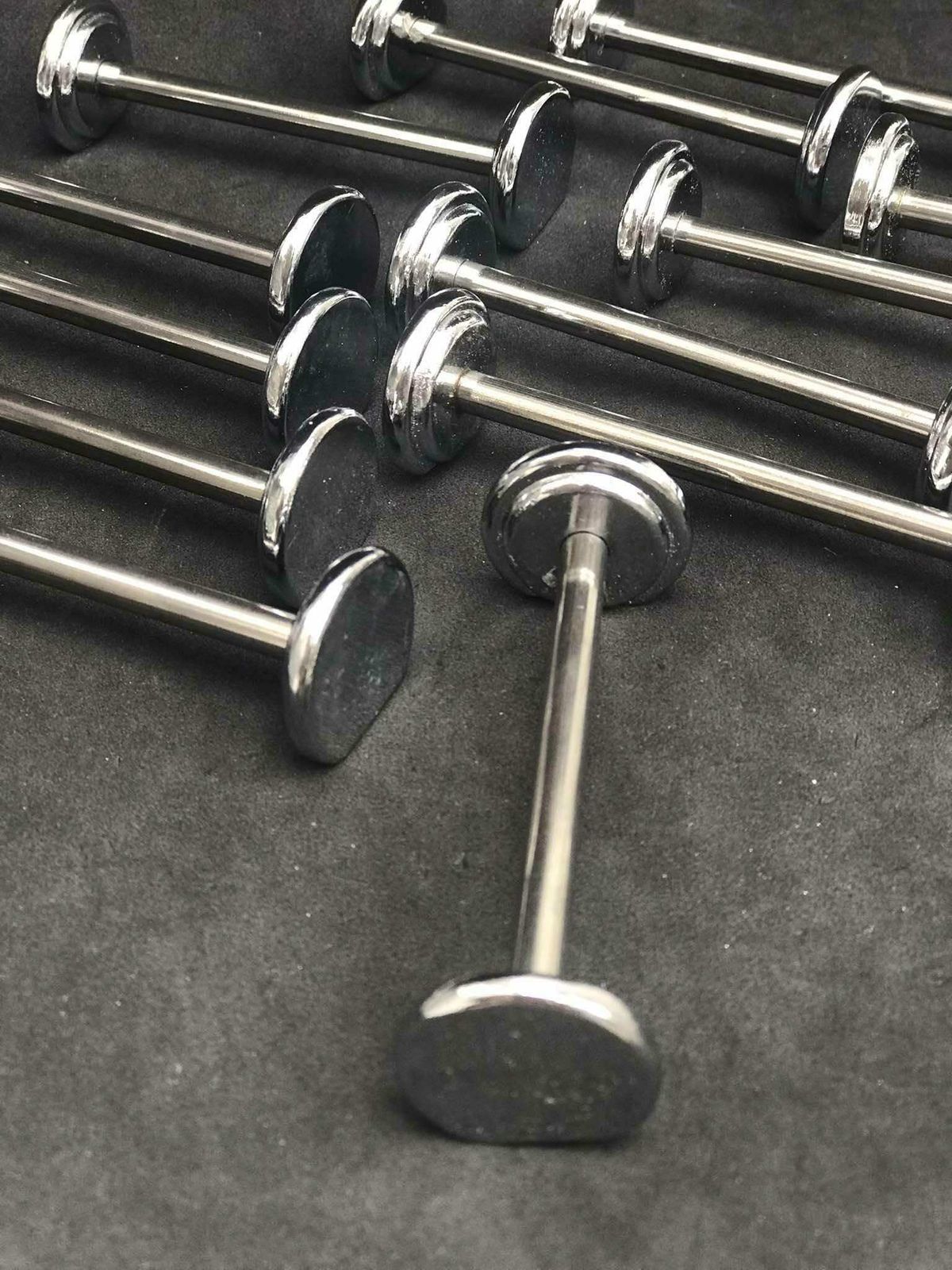 Vintage Knife Rests Art Deco Style, Set 12 Mid Century Chromed Stainless Steel Retro Table, Wedding Gift, Gift For Her Family Gift photo for sale