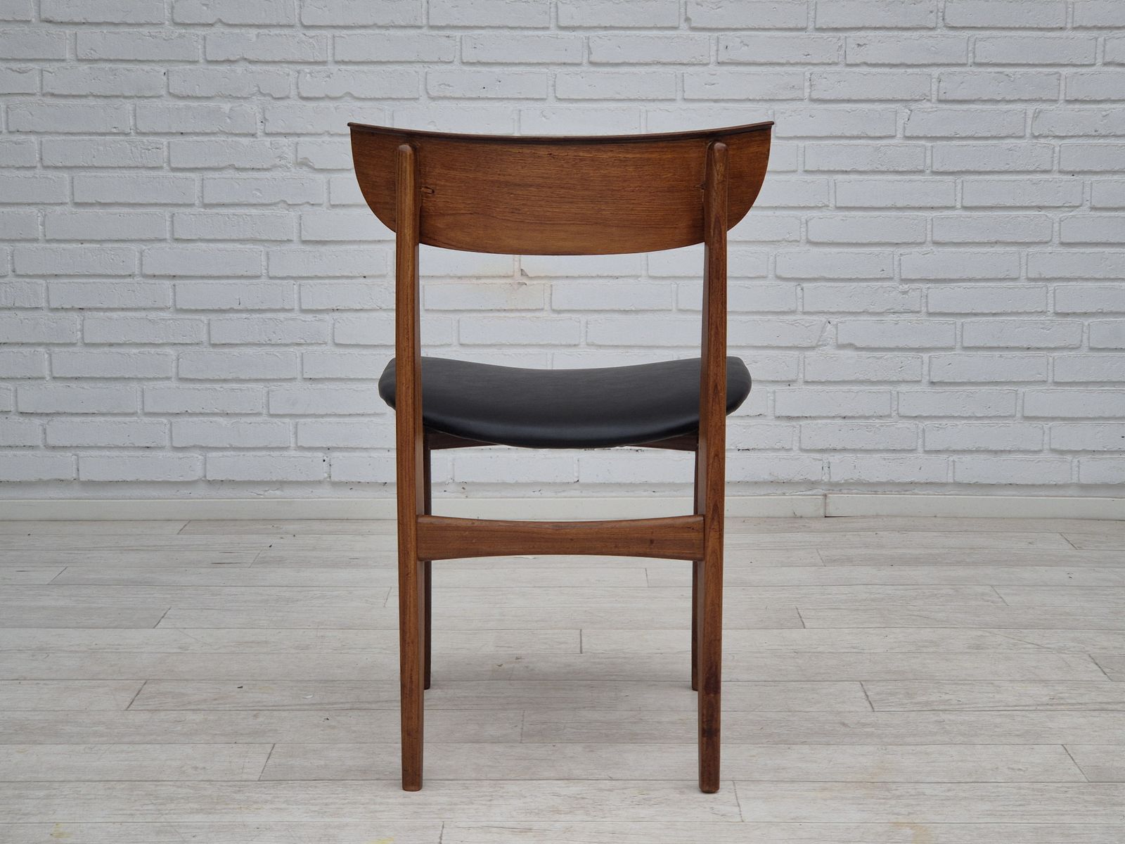 1960s, Set Of 5 Danish Dining Chairs, Reupholstered, Teak Wood. photo for sale