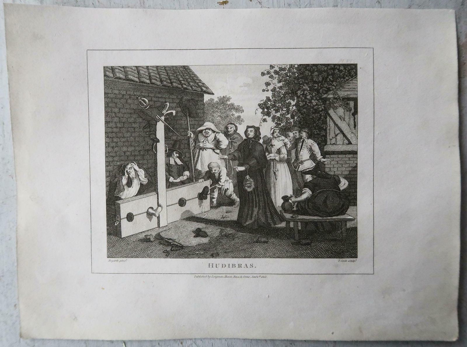Set Of 10 Original Antique Prints After William Hogarth, " Hubidras " 1807 photo for sale