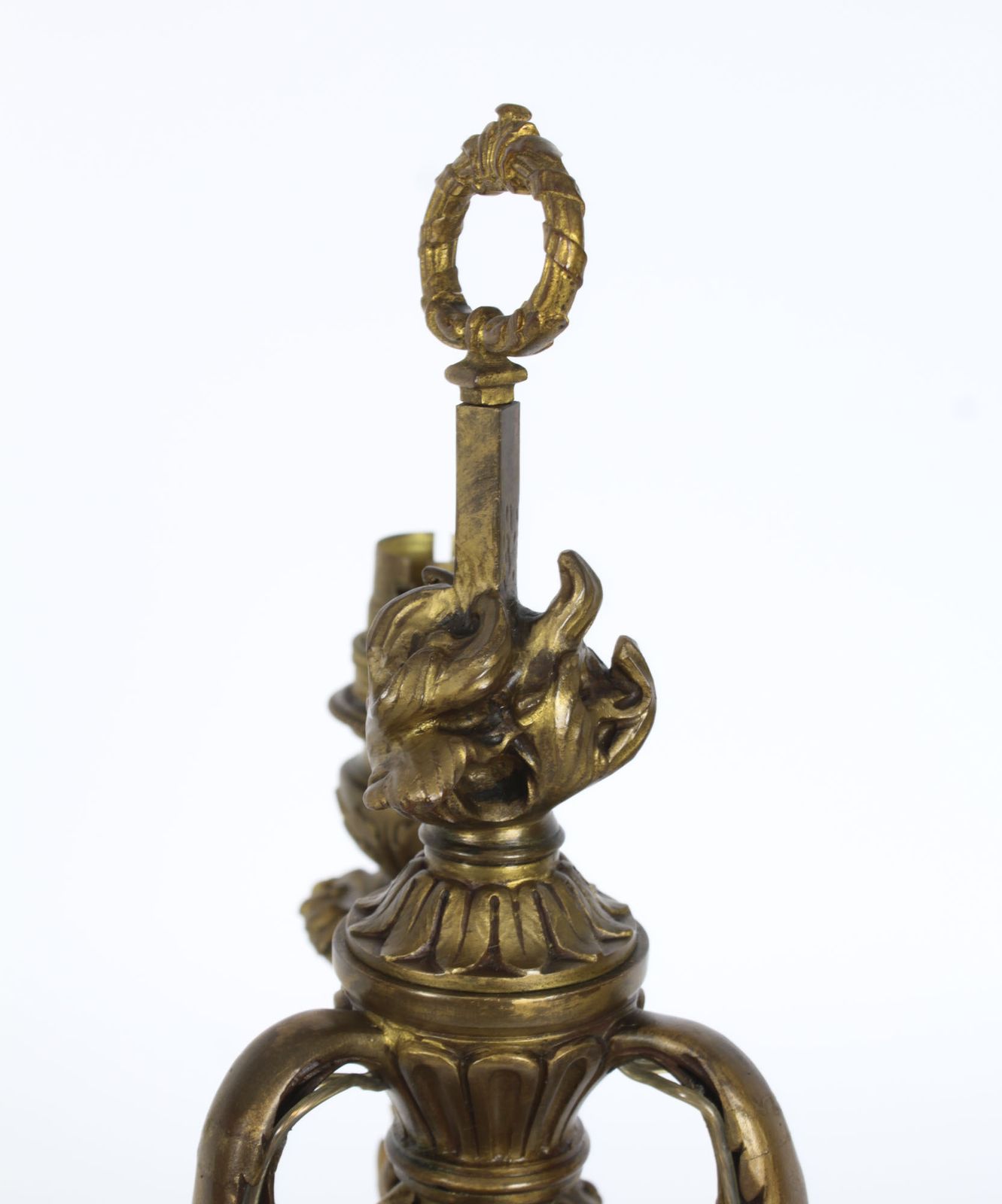 Antique French Ormolu Cherub Table Lamp Louis Revival Circa 1870 photo for sale