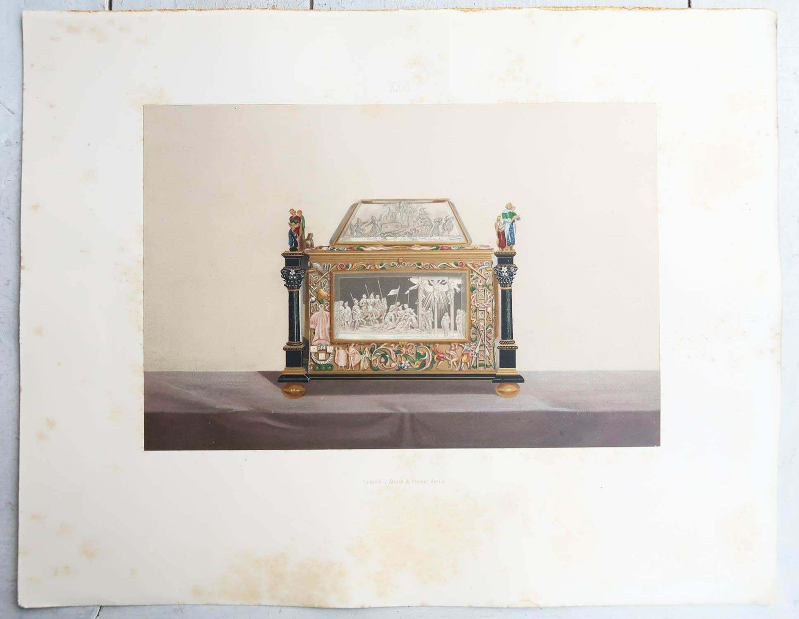 Set Of 8 Large Antique Prints Of European Renaissance Art Treasures. 1862 photo for sale