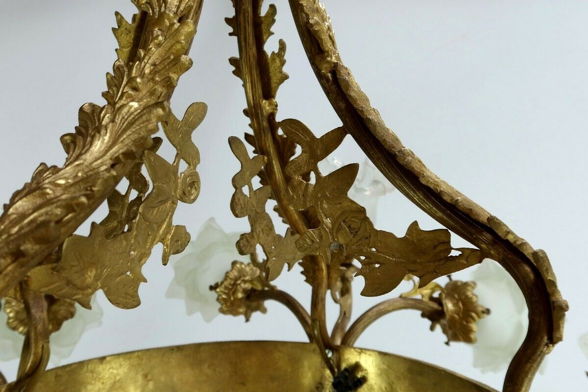 Chandelier With 12 Lights In Gilt Bronze, Napoleon III Style – Late 19th Century photo vinterior