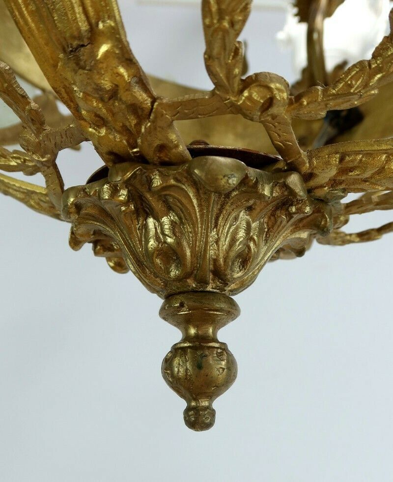2530.0 Chandelier With 12 Lights In Gilt Bronze, Napoleon III Style – Late 19th Century photo