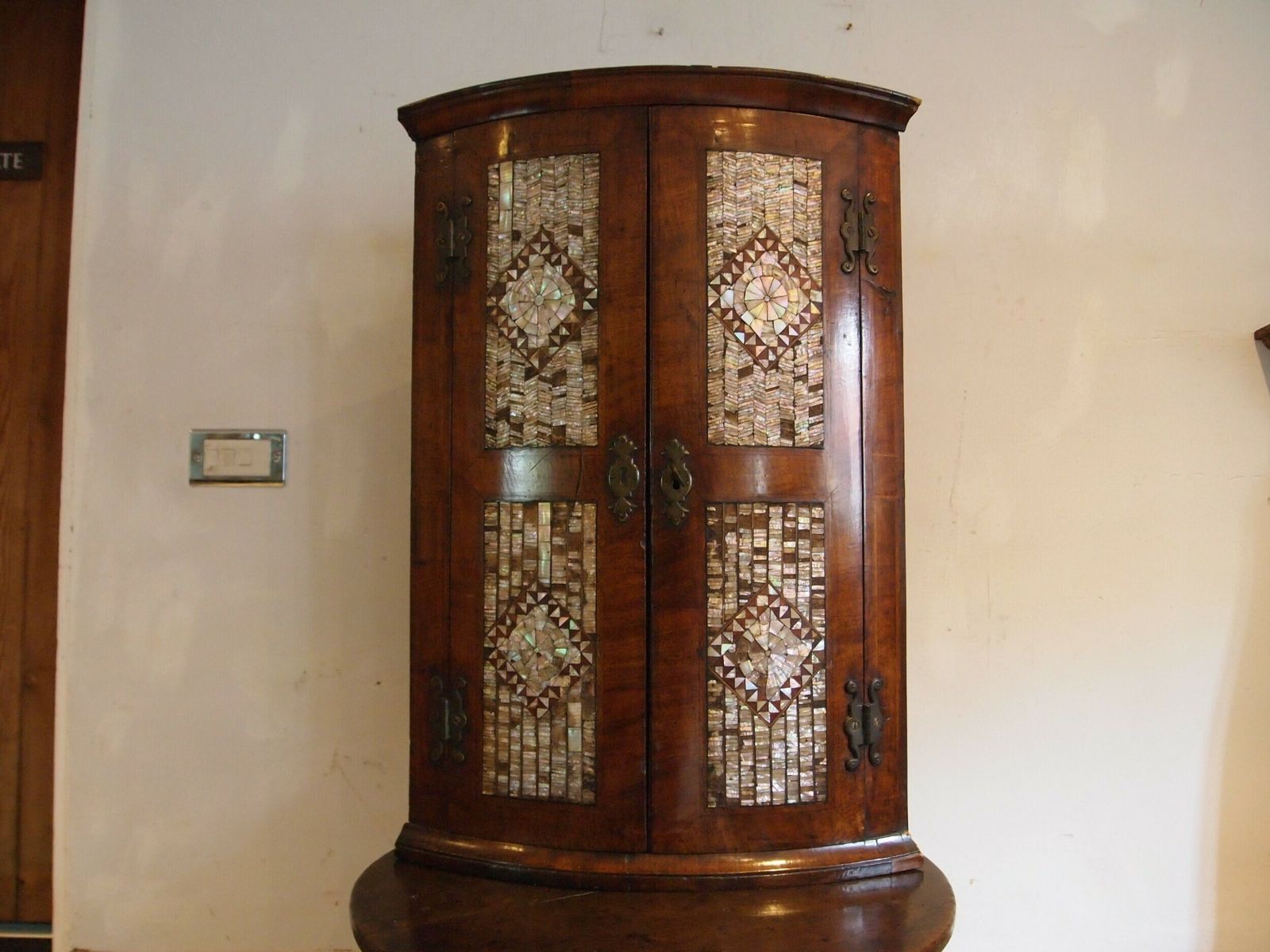 photo for sale Cupboard Rare Queen Anne Corner Cabinet Walnut C1700