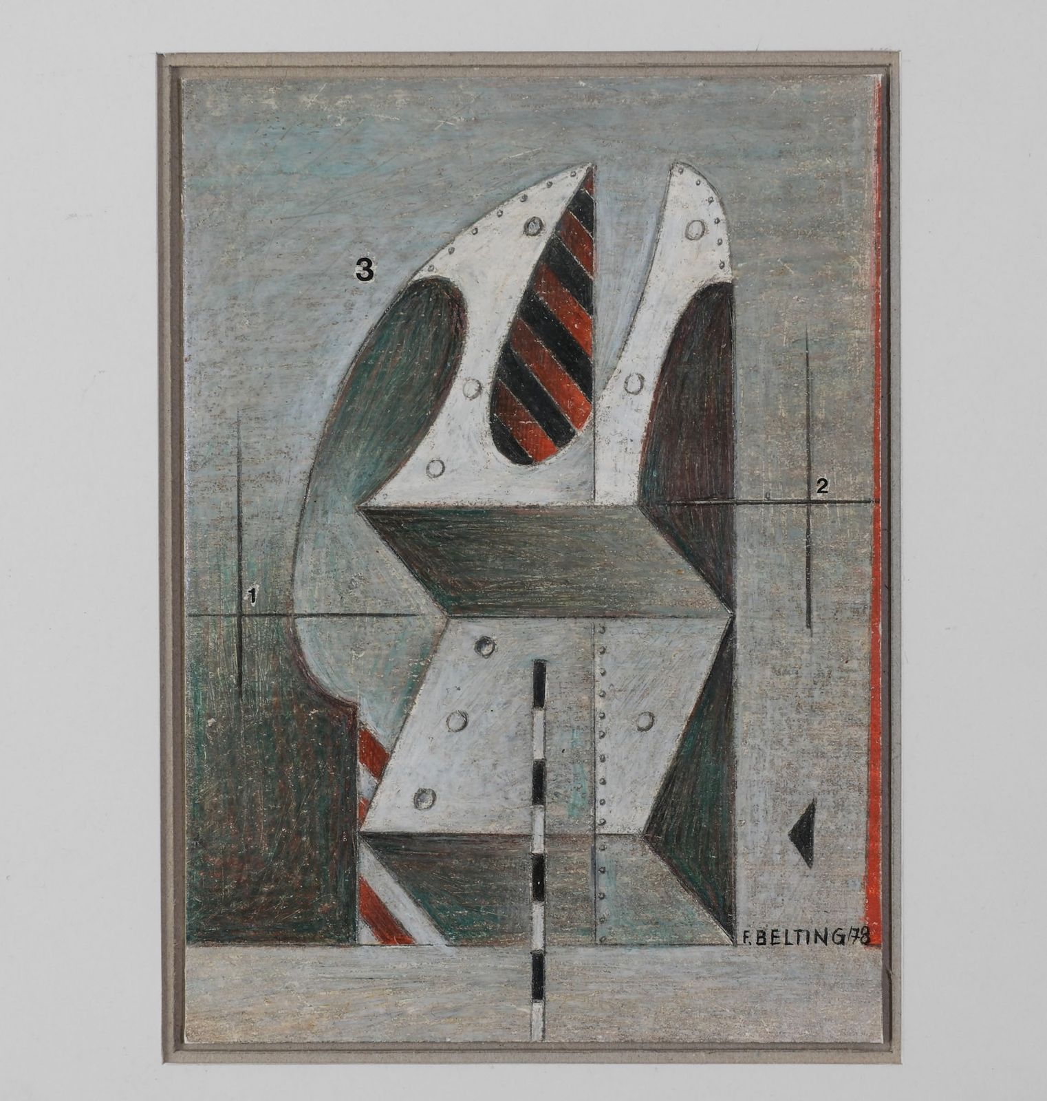 Franz Belting Abstract Wax Colours Hannover Projekt Verm 1978 Industrial photo furniture