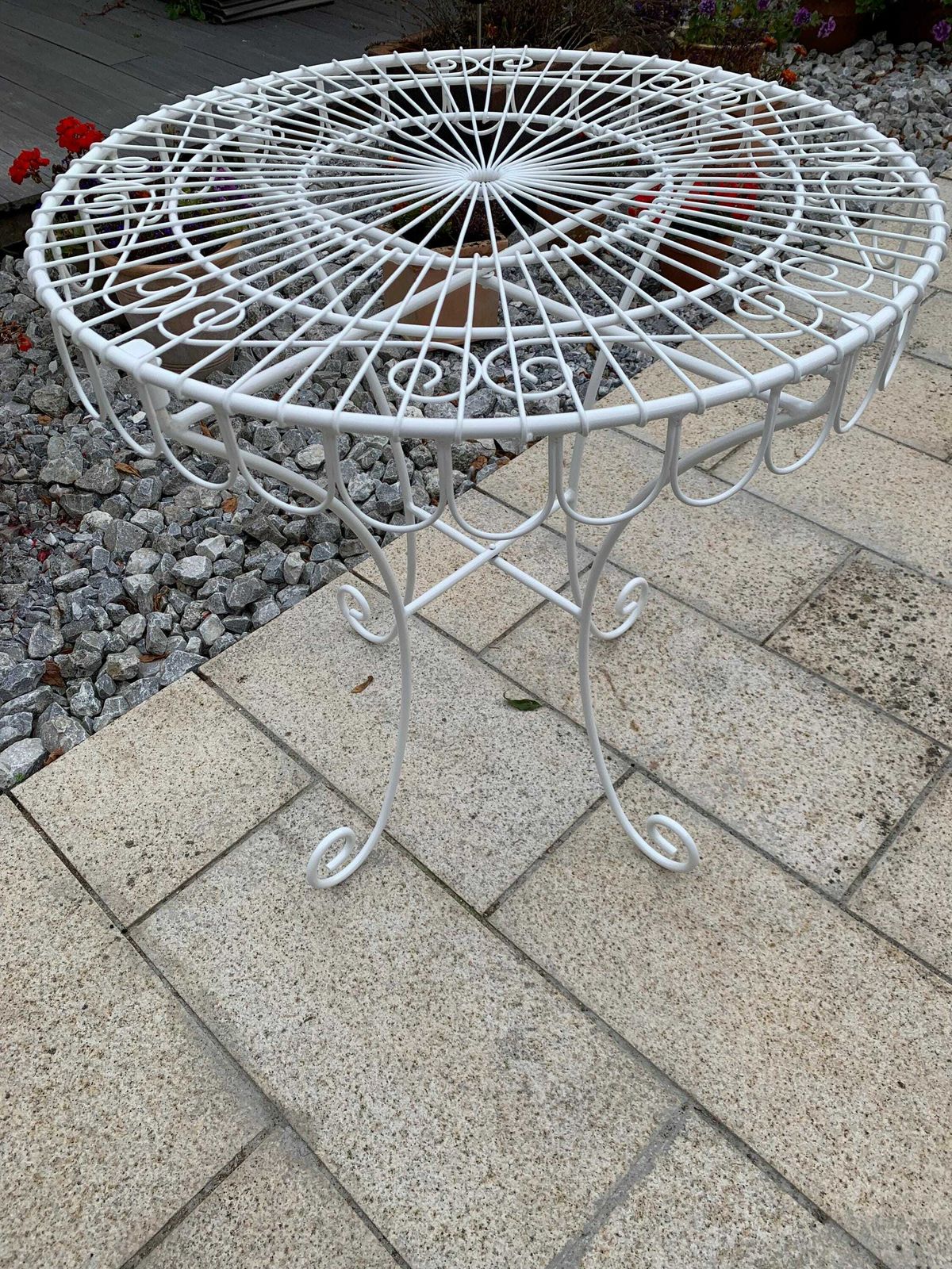 Antique Wire Work Circular Garden Table photo furniture
