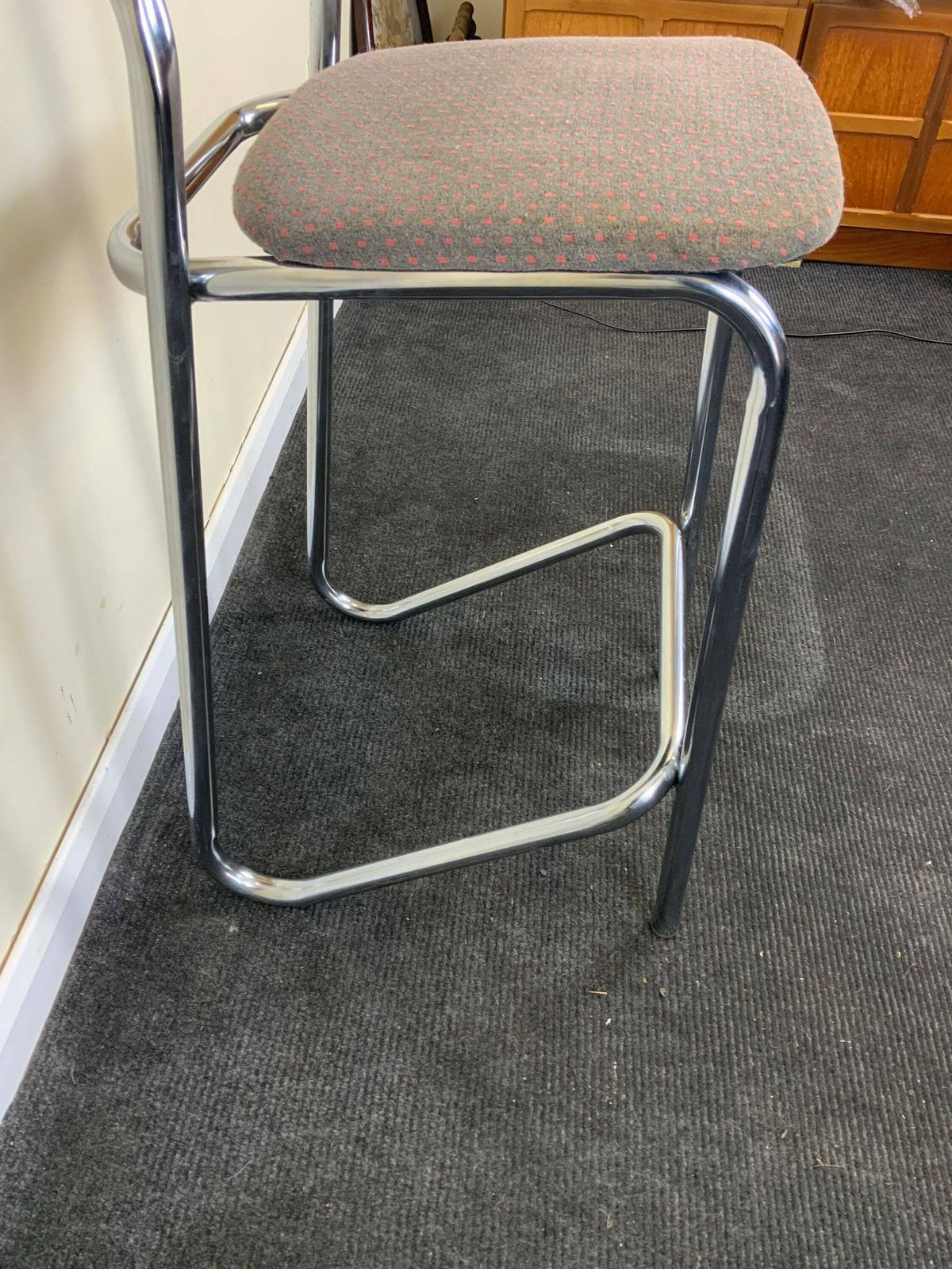 Vintage Mid Century Bar Stool, Kitchen Stool, Engineers Stool, Machinists Stool photo Furniture
