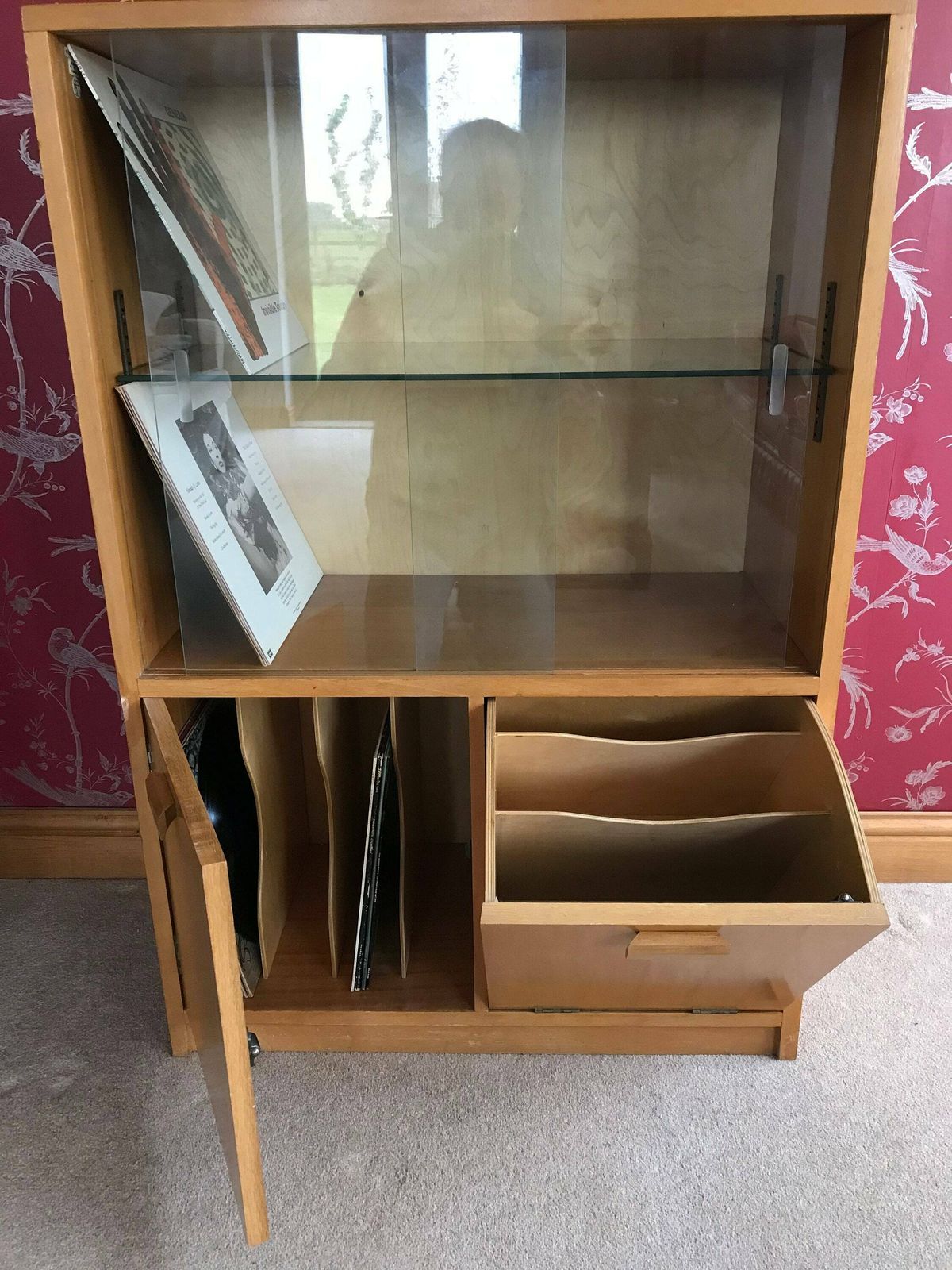 The Criterion Vinyl Record Cabinet/Bookcase By Phoenix Gallery 1960’s photo for sale