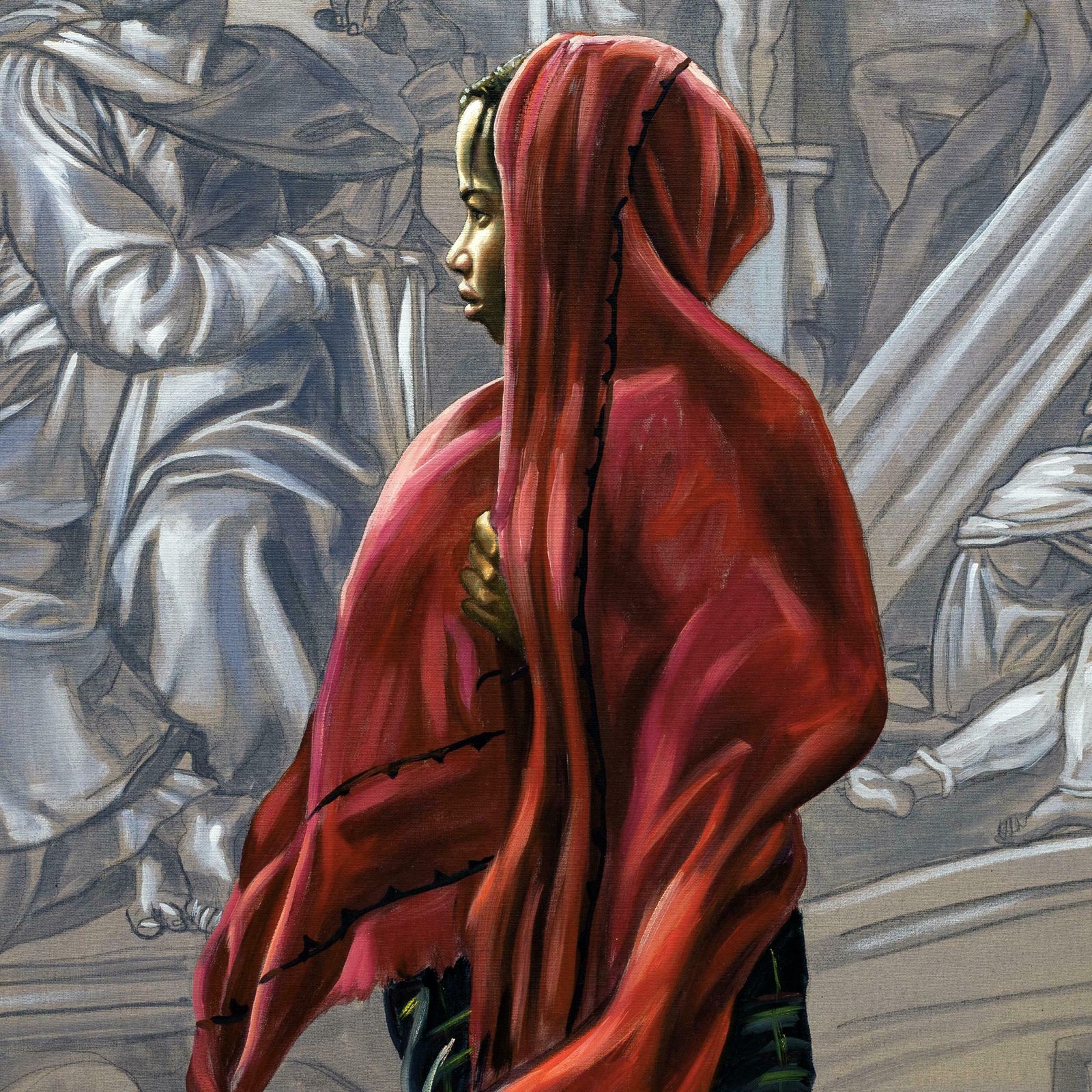 Oil On Canvas "Untitled" Unique Work By Ali Hassoun, Year 2003 photo buy