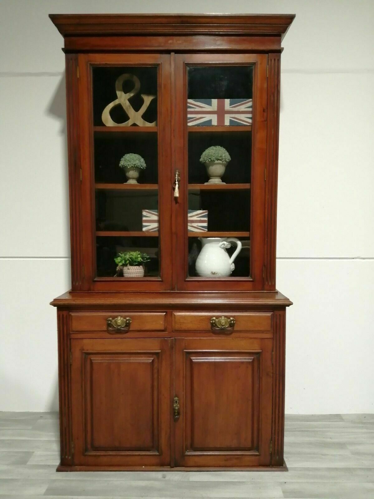 Antique Welsh Arts And Crafts Style Bookcase House Keepers Cupboard