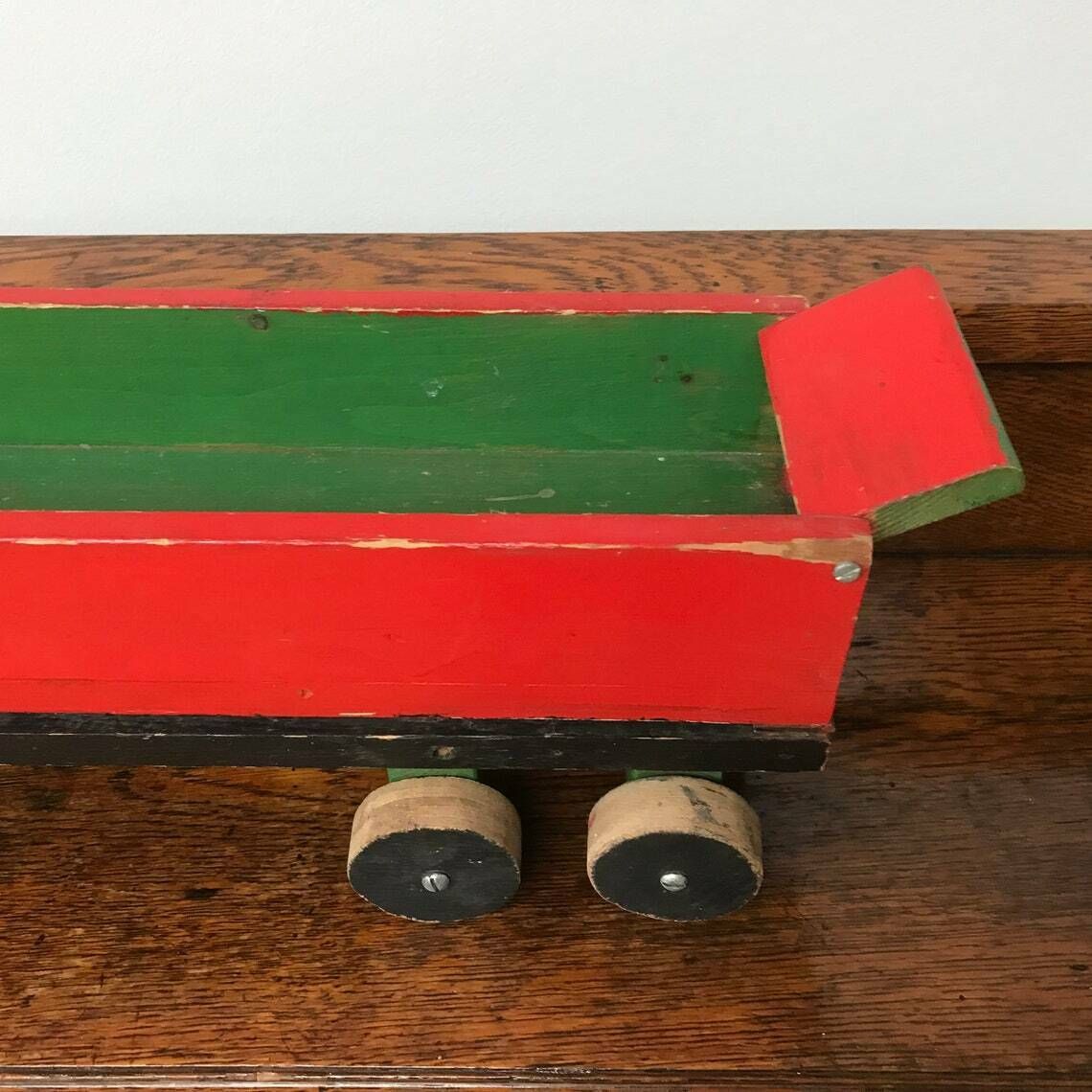 Folk Art Shed Made Toy Articulated Tipper Truck From Belgium photo for sale