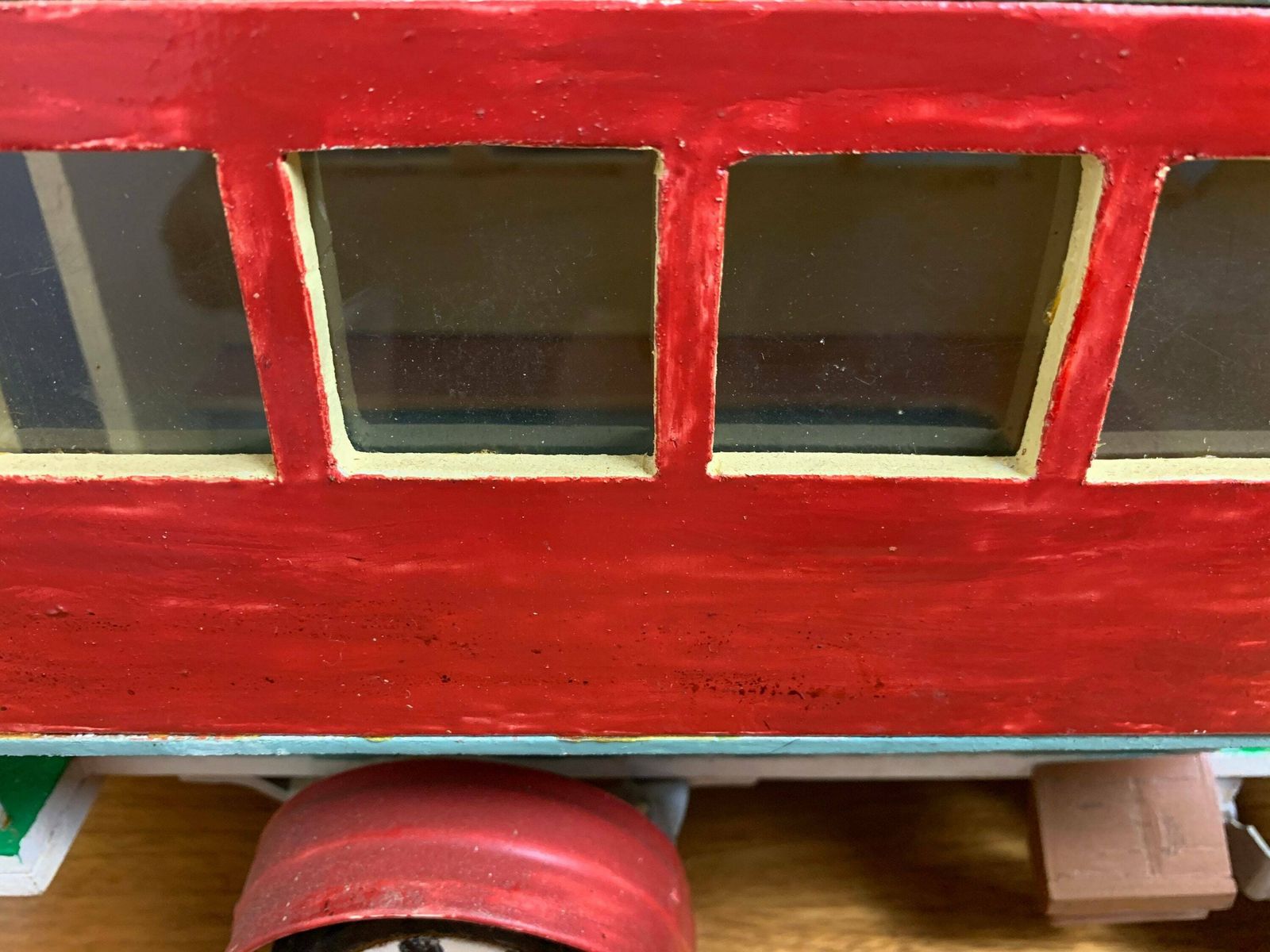 Sensational Scratch Built Toy Model Of An Early 20th Century Open Top London Bus photo for sale