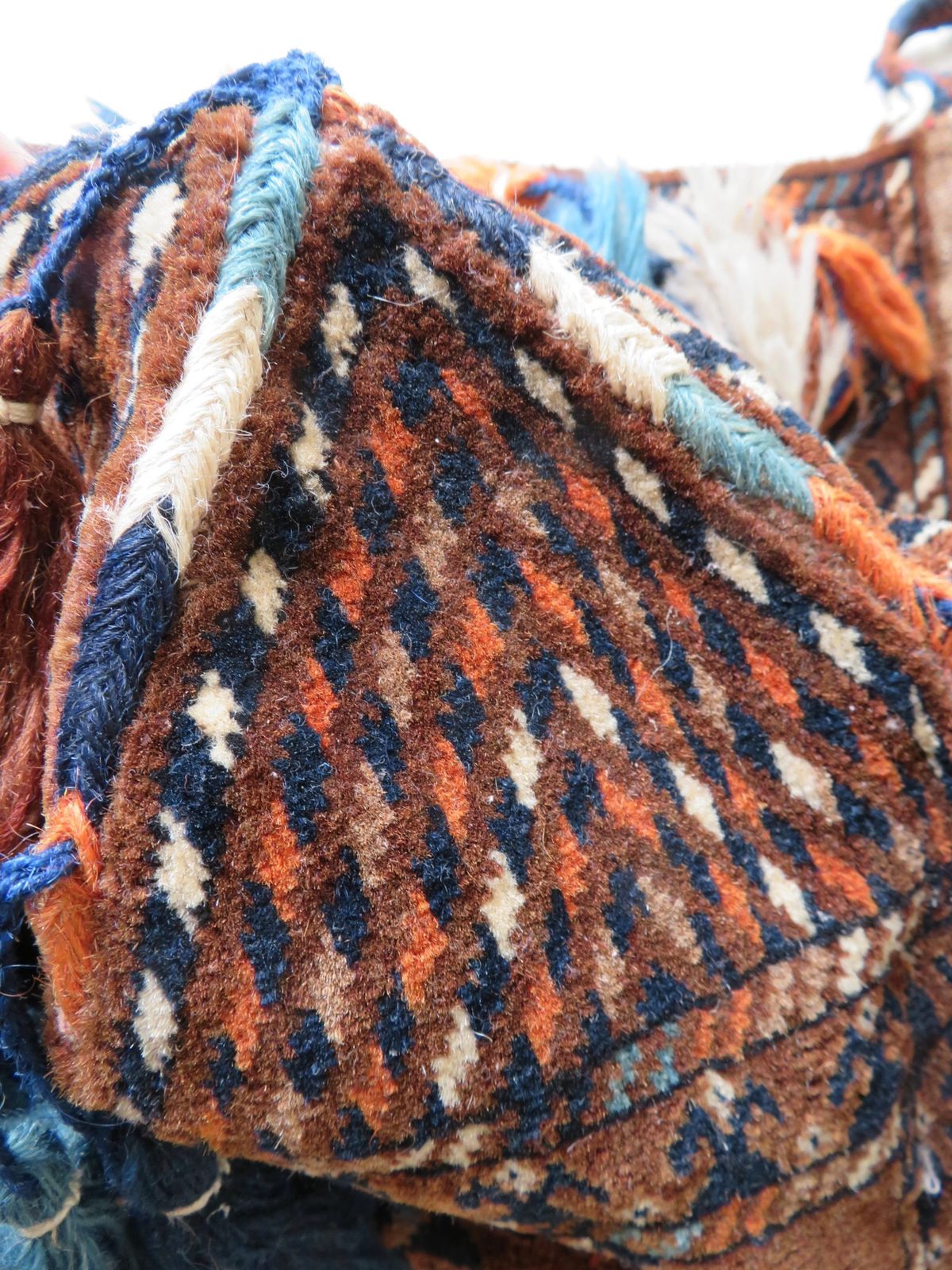 1350.0 Scarce Antique Yomut Turkmen Uk Ok Bash (Tent Pole Bag), Turkmenistan, Central Asia.Circa 1900. photo