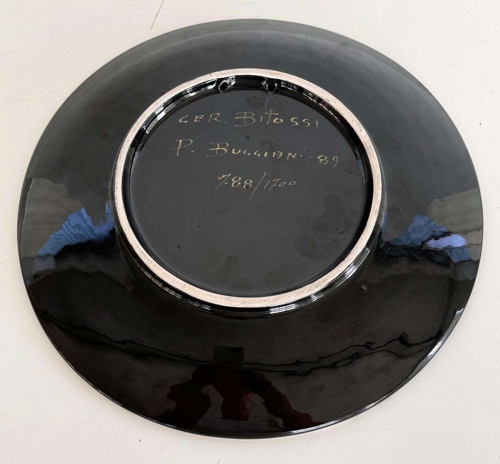 Italian Mid Century Ceramic Wall Plate Decoration By Paolo Buggiani, 1989 photo Home Decor