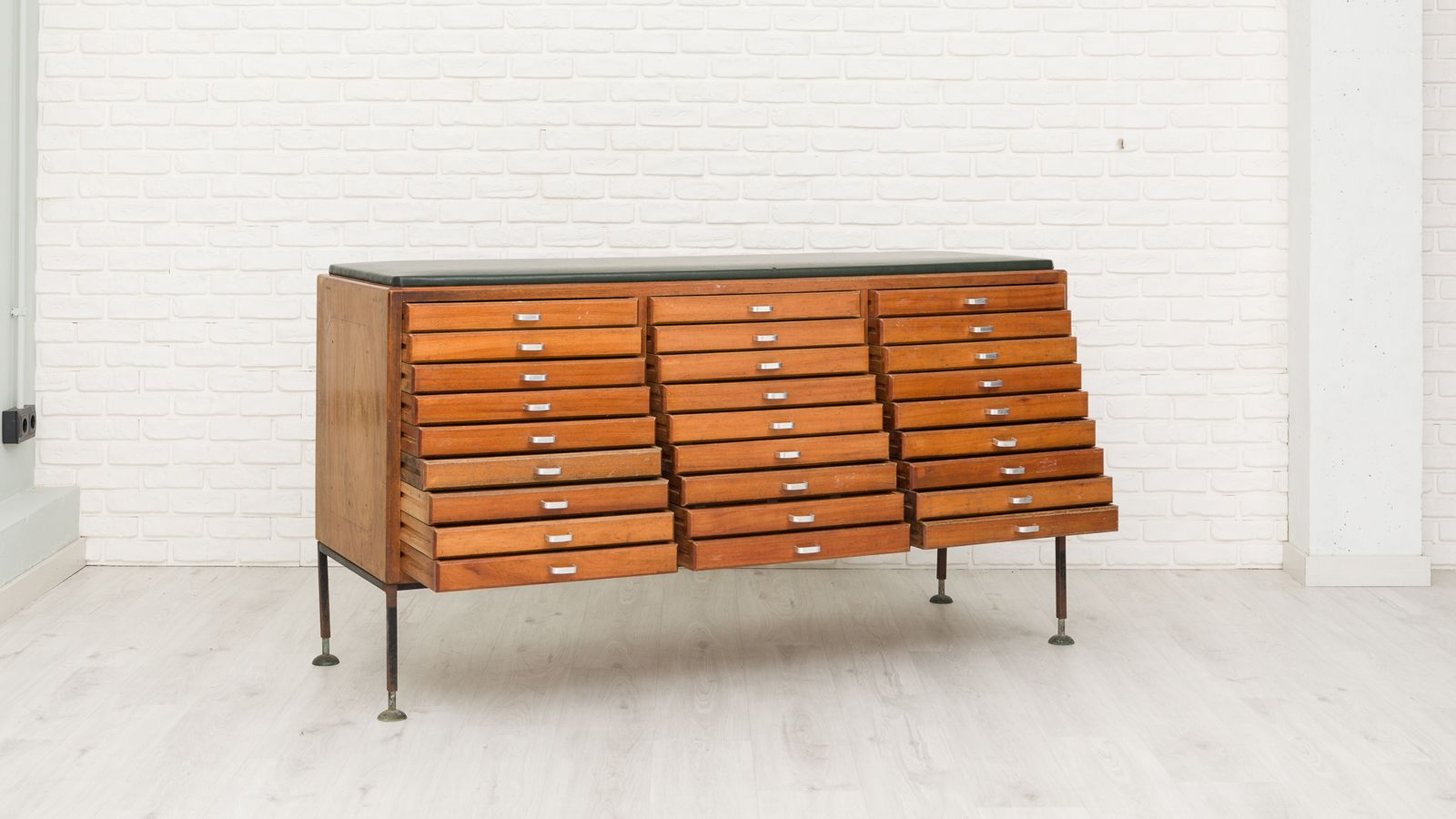 Pair Of Industrial Cabinet With Drawers / Haberdashery Counters, 1960s photo furniture