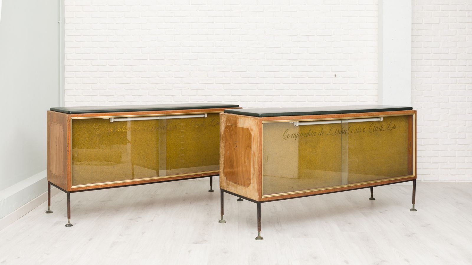 Pair Of Industrial Cabinet With Drawers / Haberdashery Counters, 1960s
