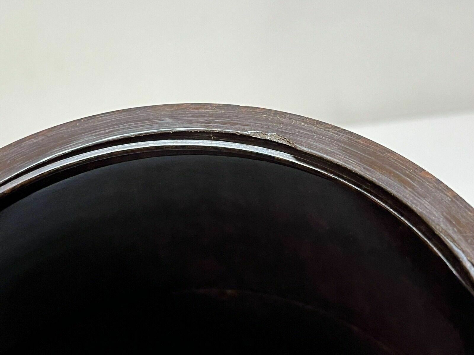 photo buy Vintage 1940s Airtite Velos Bumper Barrel Brown Bakelite Tobacco Jar With Lid