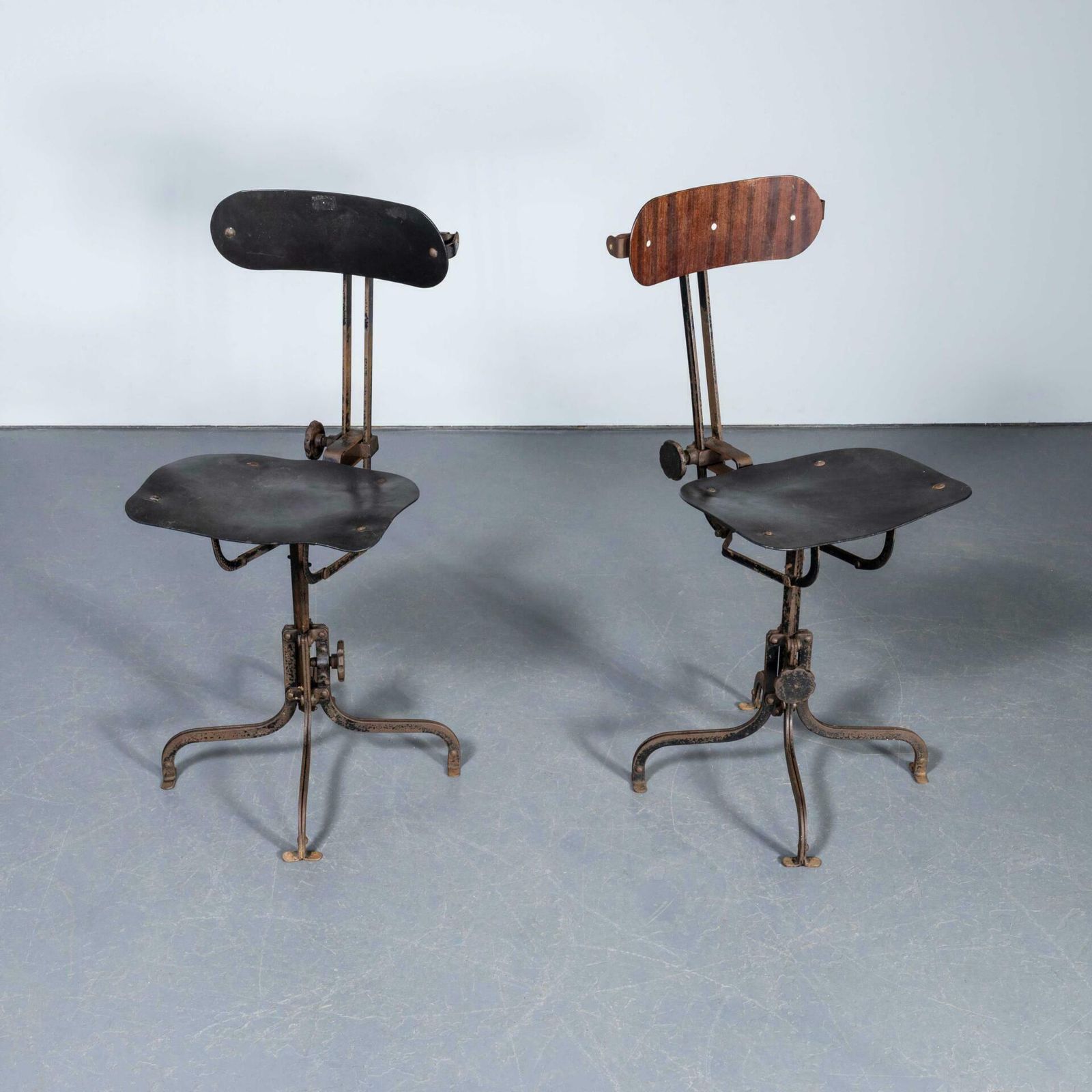 1920’s English Industrial Swivelling Machinists Chairs – Pair photo buy