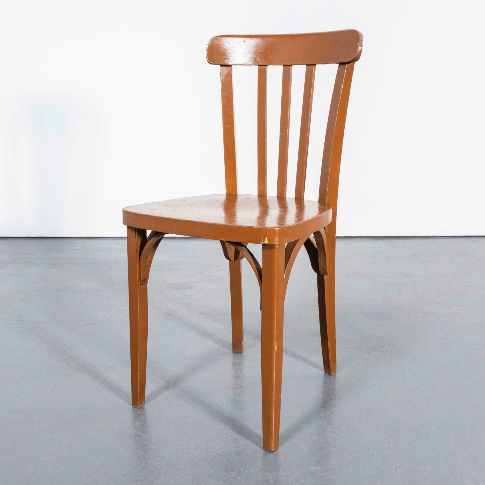 1950’s Bentwood Nougat Painted Beech Bentwood Dining Chairs – Set Of Seven photo 714.0