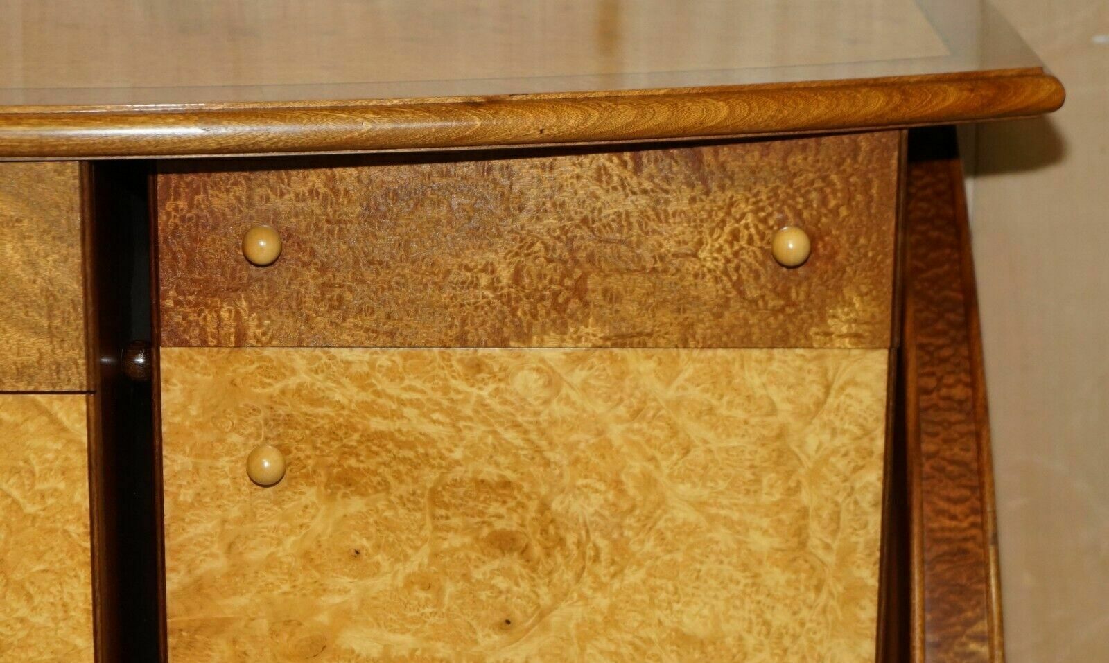 photo furniture Stunning Burr Maple & Thuya Wood Andrew Vara Art Deco Sculptural Sideboard