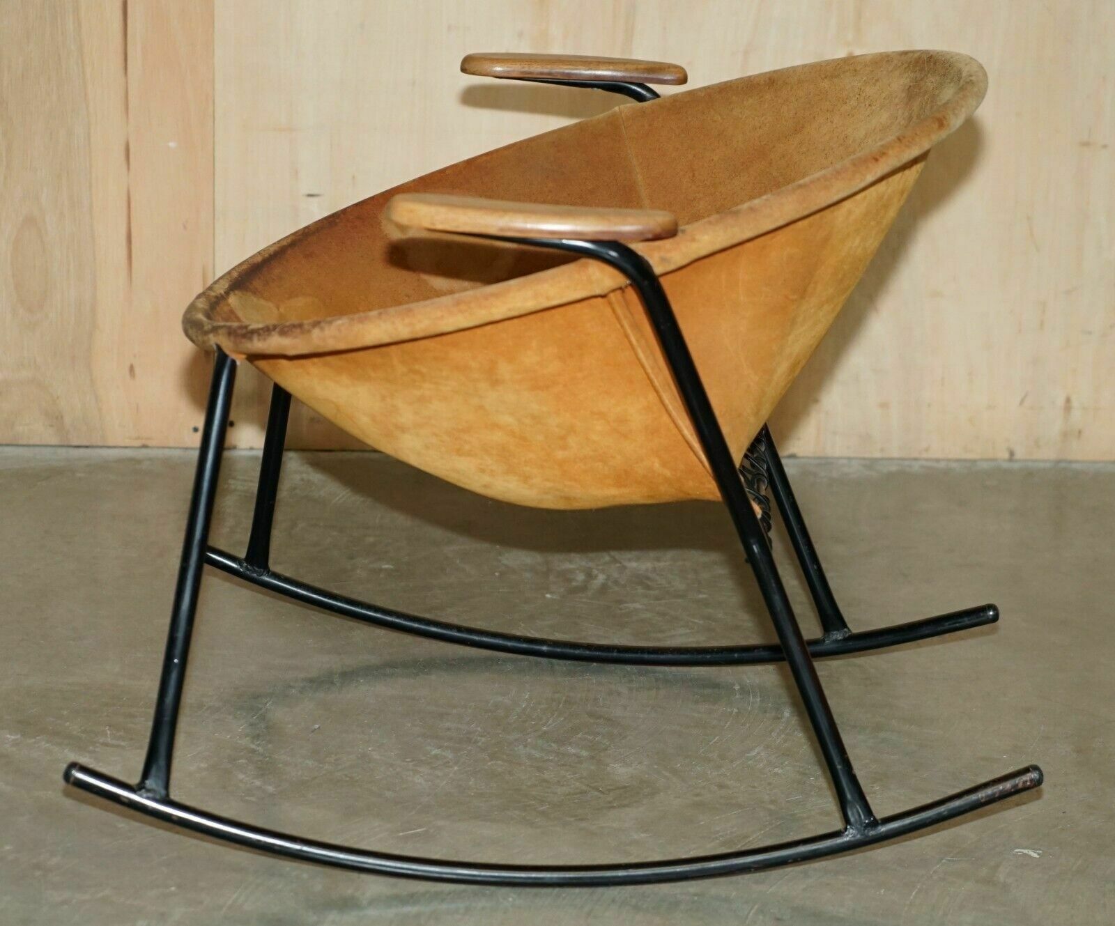 Furniture 1960's Rare Balloon Lounge Rocking Armchair By Hans Olsen For Warm Nordic photo