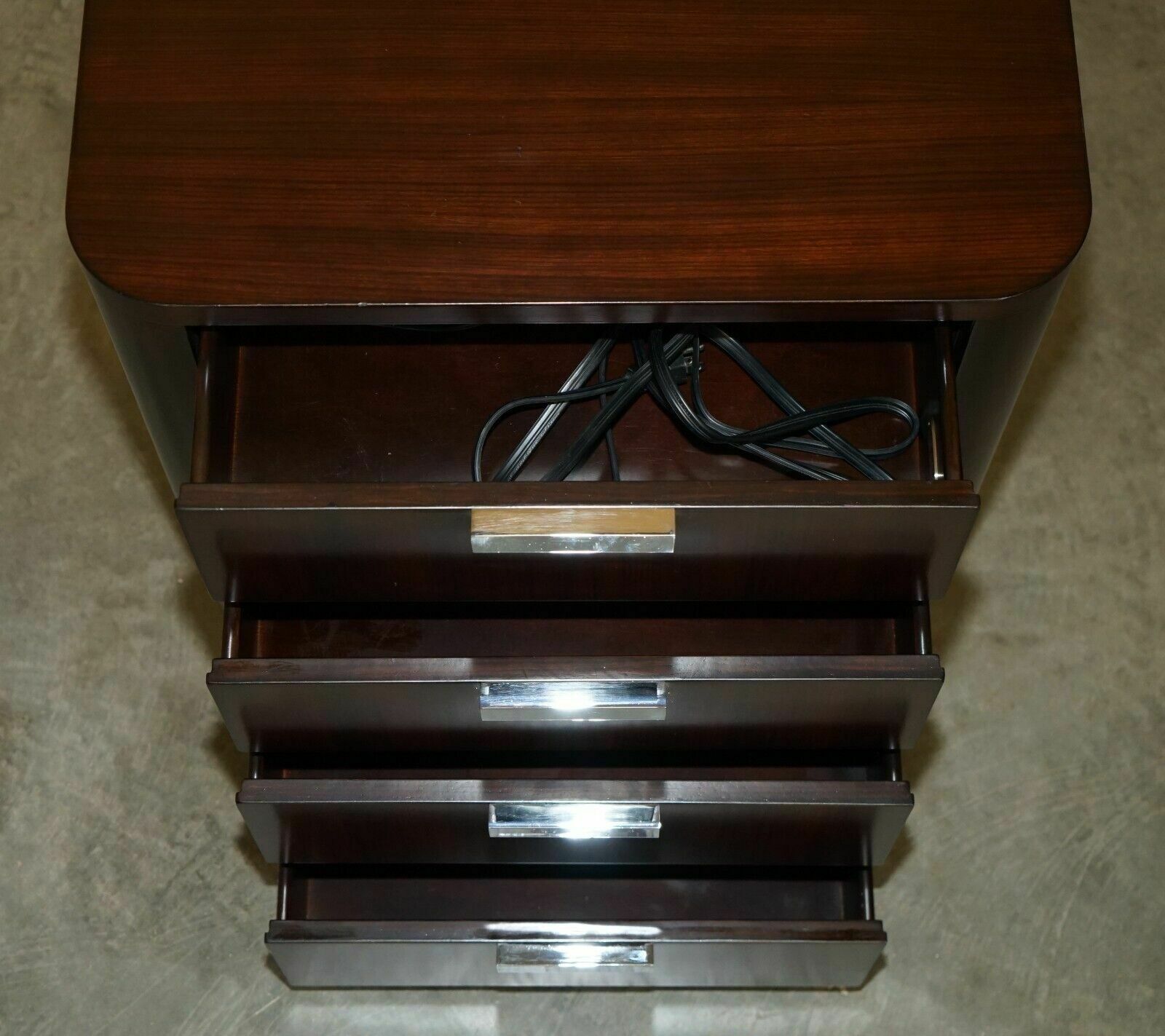 photo vintage Stunning Ralph Lauren Rrp £10,450 Metropolis Chest Of Drawers Built In Power