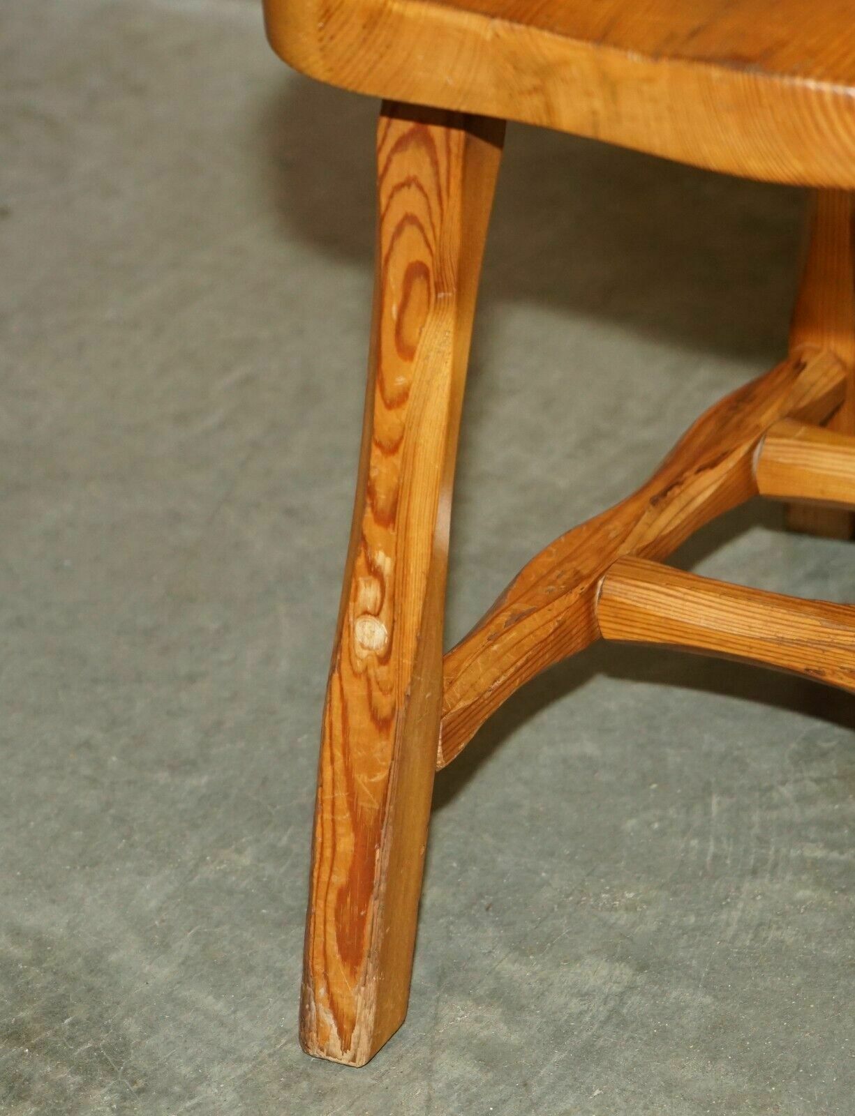 Suite Of Eight English Country House Vintage Pine Dining Chairs Heart Backs 8 photo vintage
