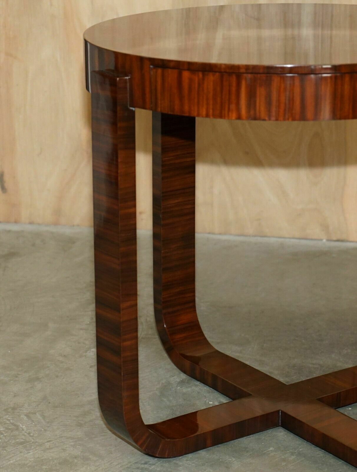 Pair Of Ralph Lauren Single Drawer Round Macassar Table Side Occasional Tables photo buy