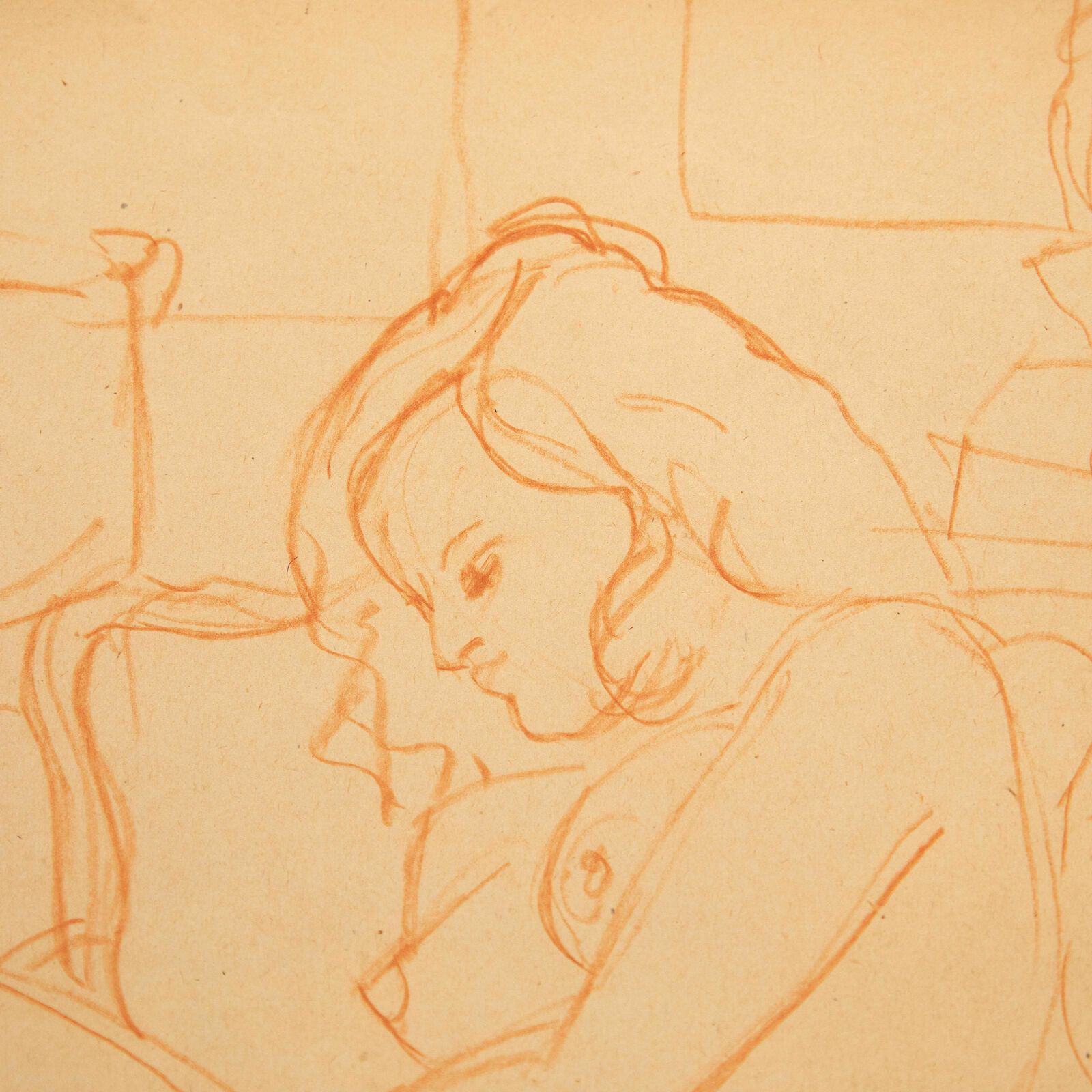 Georges Pacouil (1903 1996) Mid 20th Century Pastel, Nude In Chair photo for sale
