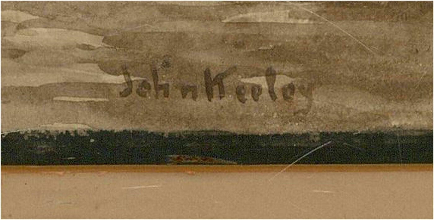 John Keeley Rbsa 1849–1930 Late 19th Century Watercolour, Testing The Waters photo Art