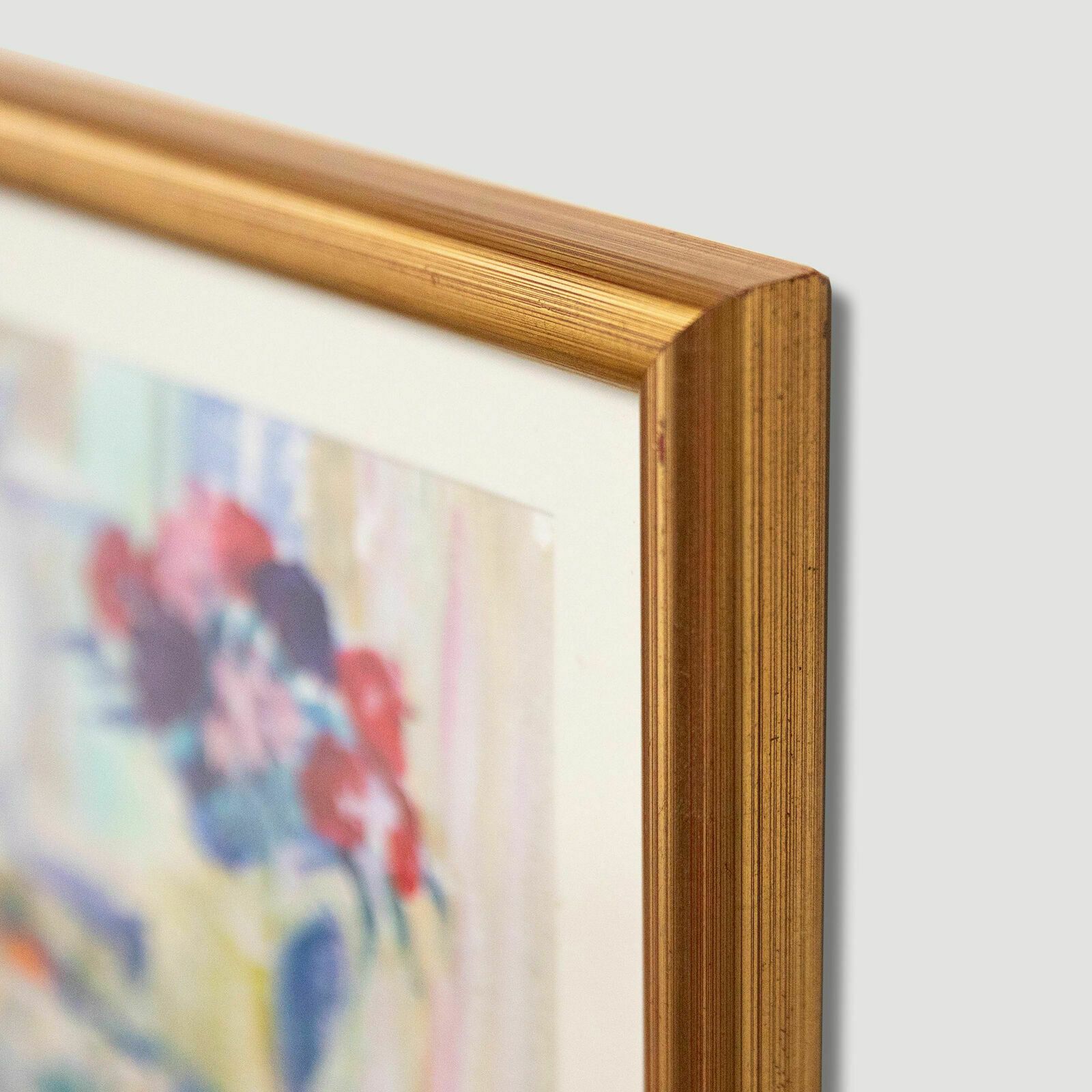Rose Hughes Framed Contemporary Oil, Still Life Of Jug Flowers & Fruit photo 94.0