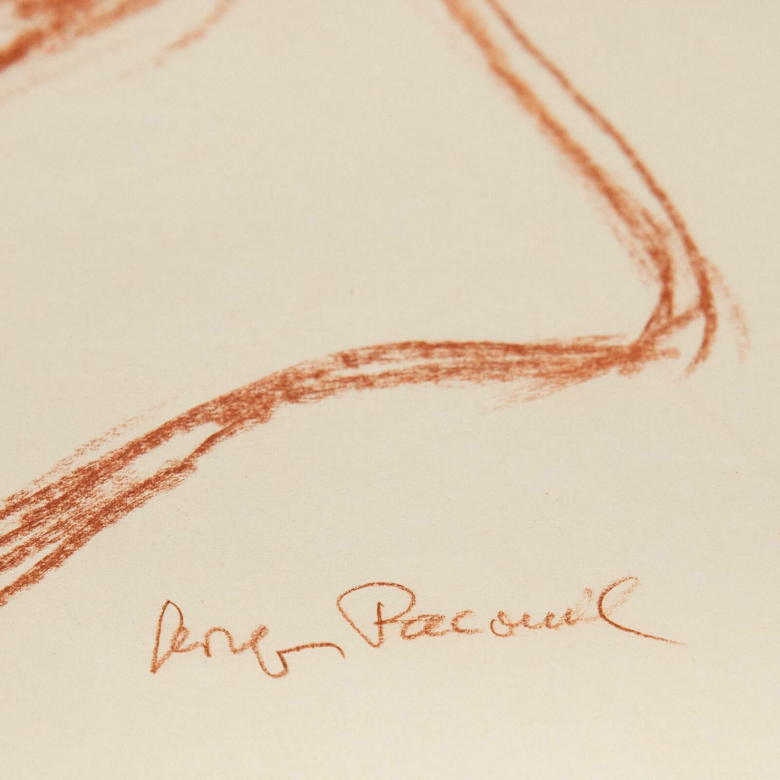 Georges Pacouil (1903 1996) Mid 20th Century Pastel, Seated Model II photo Art