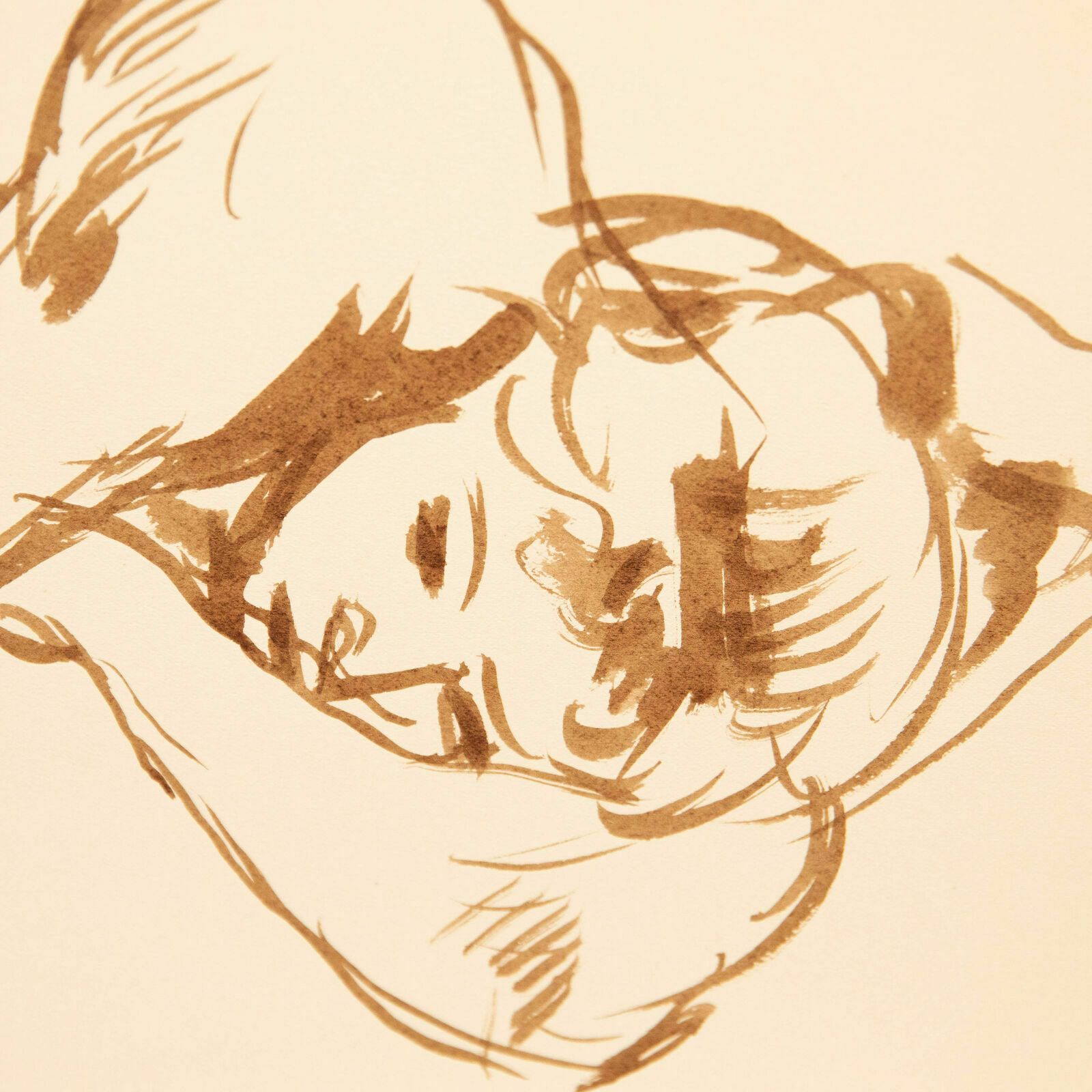 Georges Pacouil (1903 1996) Mid 20th Century India Ink, Horizontal Pose photo for sale
