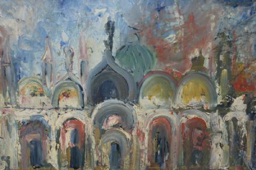 Venetian Painting By Emanuele Cappello photo for sale